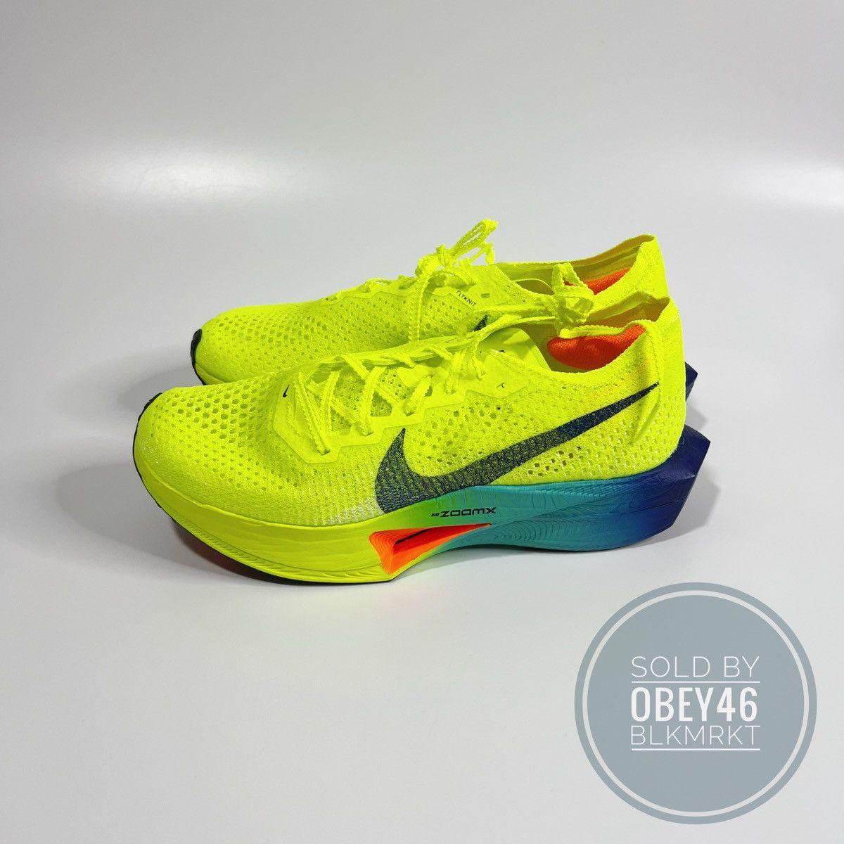 Nike Zoomx Vaporfly 3 Volt Running Shoes in Yellow, Men's (Size 8.5)