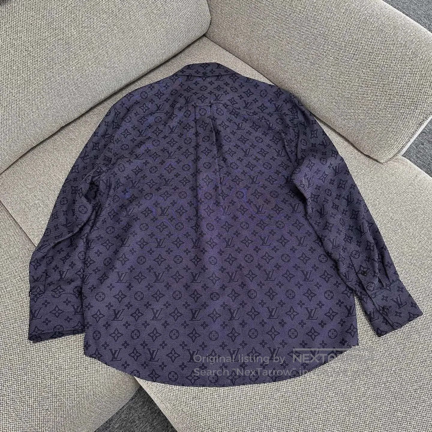 Louis Vuitton Louis Vuitton Purple Logo Silk Shirt SS23. Size US M / EU 48-50 / 2 - 2 Thumbnail