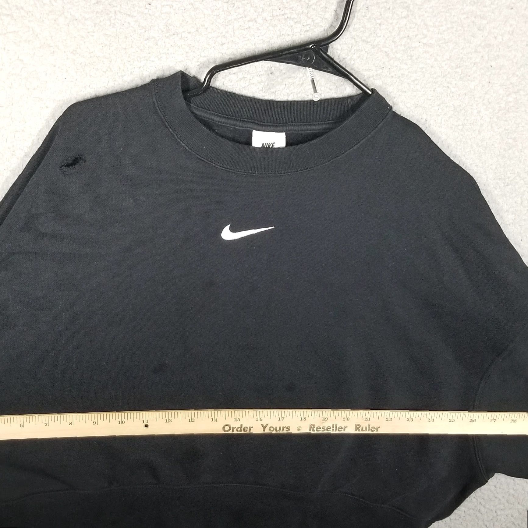 Nike NIKE Women’s Fleece Pullover Crew Sweatshirt Small Black Oversized Activewear Size S / US 4 / IT 40 - 6 Thumbnail