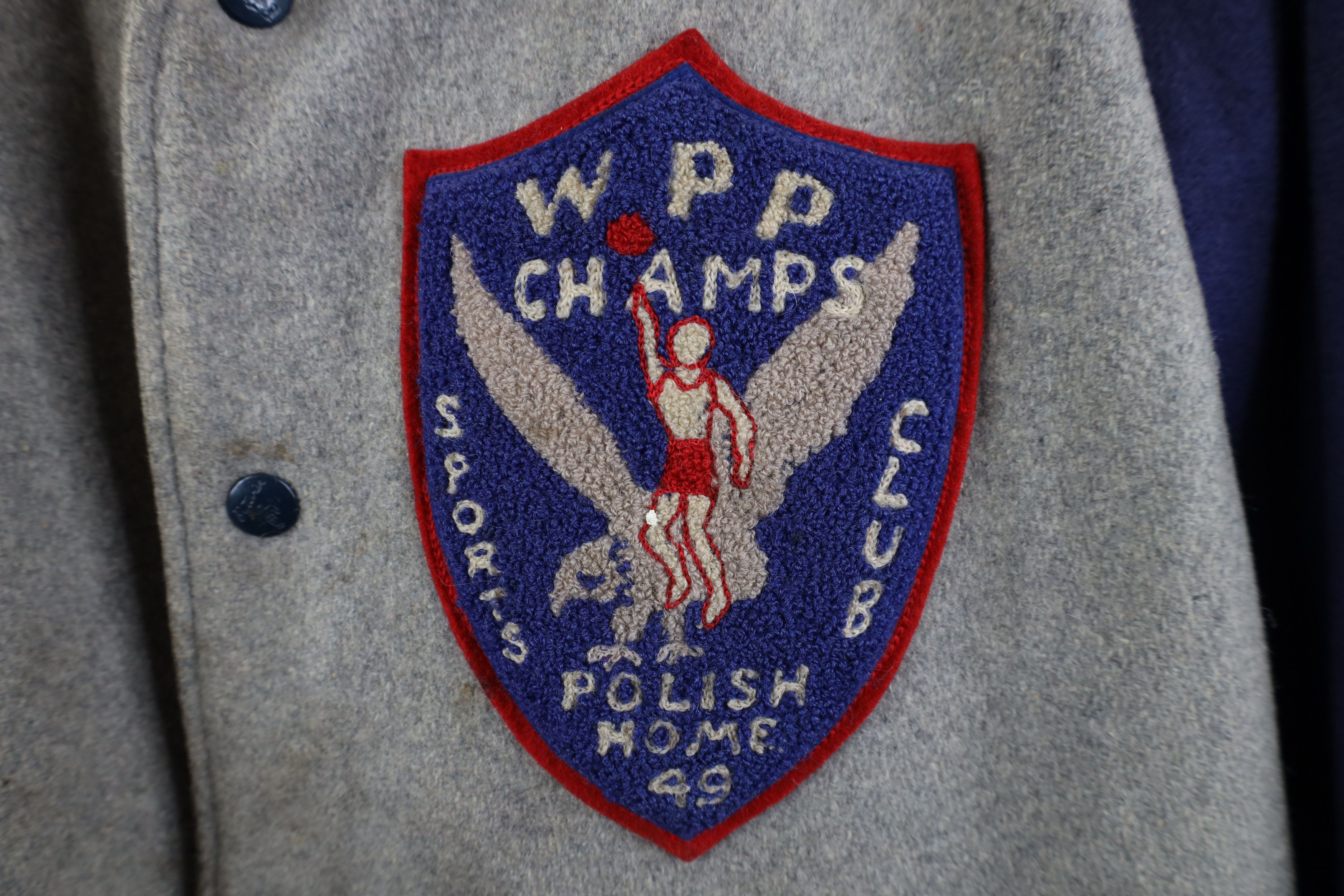 Vintage Vintage 40s 1949 Poland Basketball Champions Varsity Jacket Size US L / EU 52-54 / 3 - 4 Thumbnail
