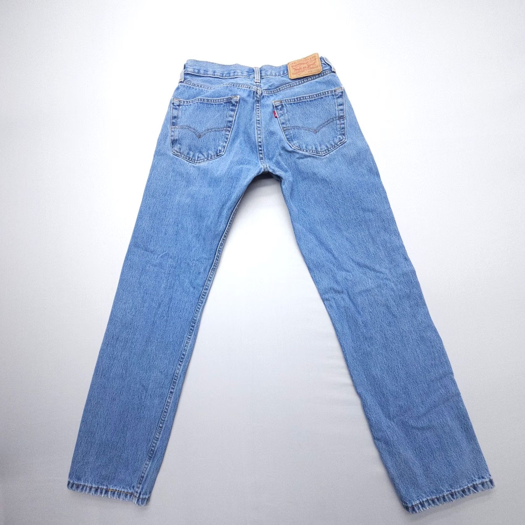 Levi's Levi's 505 Jeans Regular Fit Straight Leg Mens 30 x 30 Denim Blue Cotton 5-Pocket Logo Vintage No (30") 30" Inseam Size US 30 / EU 46 - 2 Thumbnail