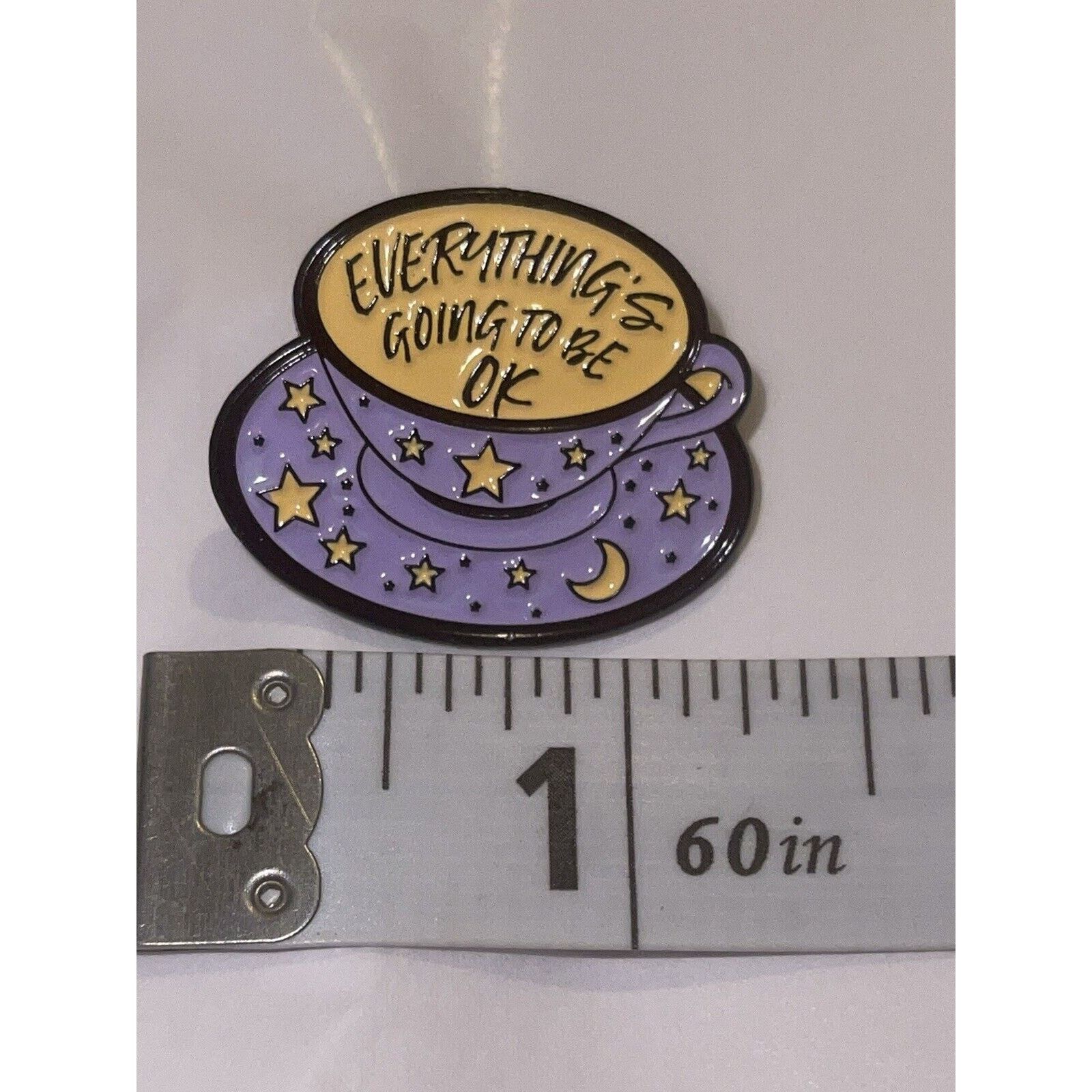 Other Everything Is Going To Be Ok Coffee Stars Cup Latte Pin Size ONE SIZE - 1 Preview
