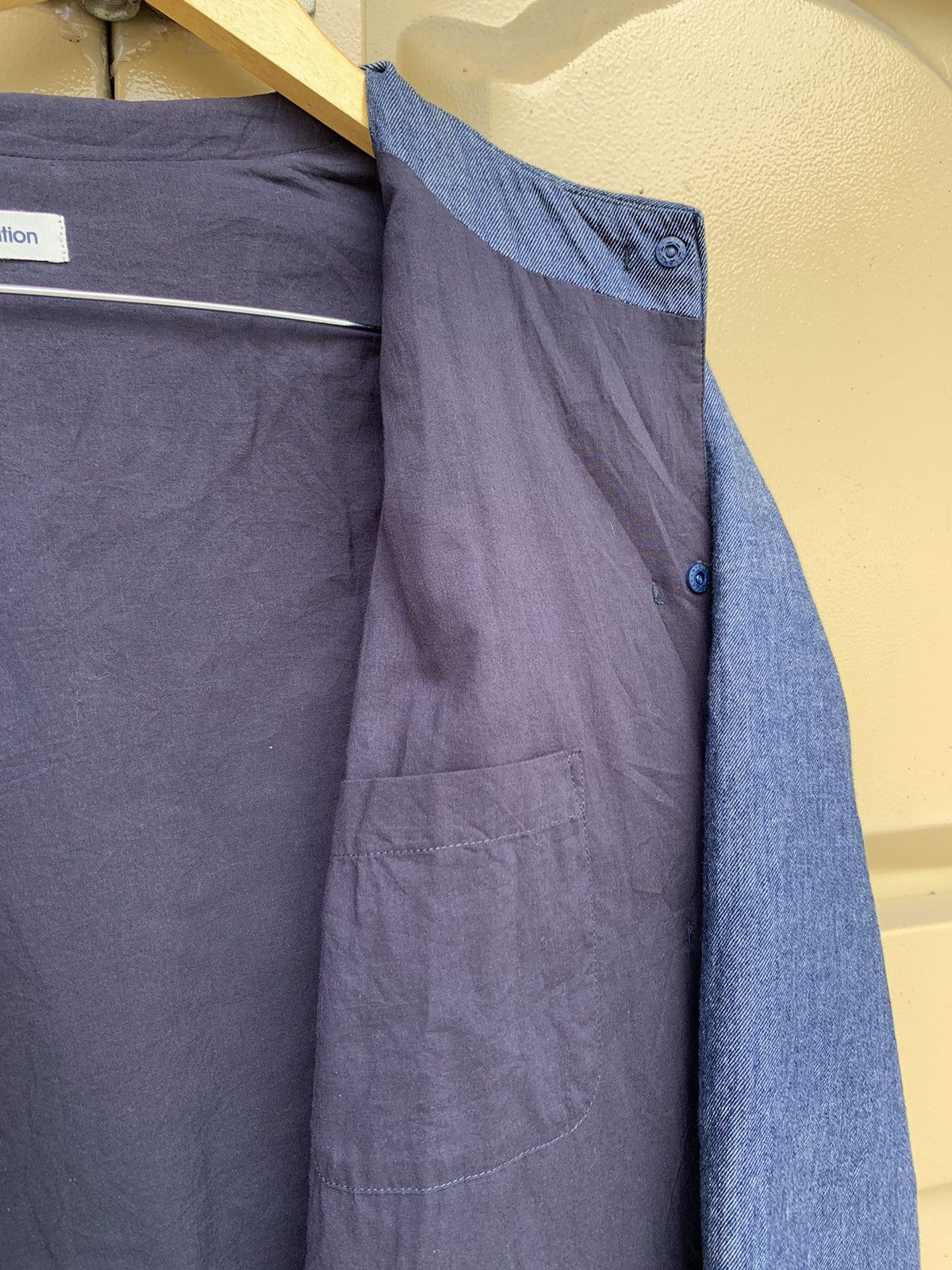 Issey Miyake × Japanese Brand Vintage Issey Miyake Indigo Long Jacket Size US M / EU 48-50 / 2 - 4 Thumbnail