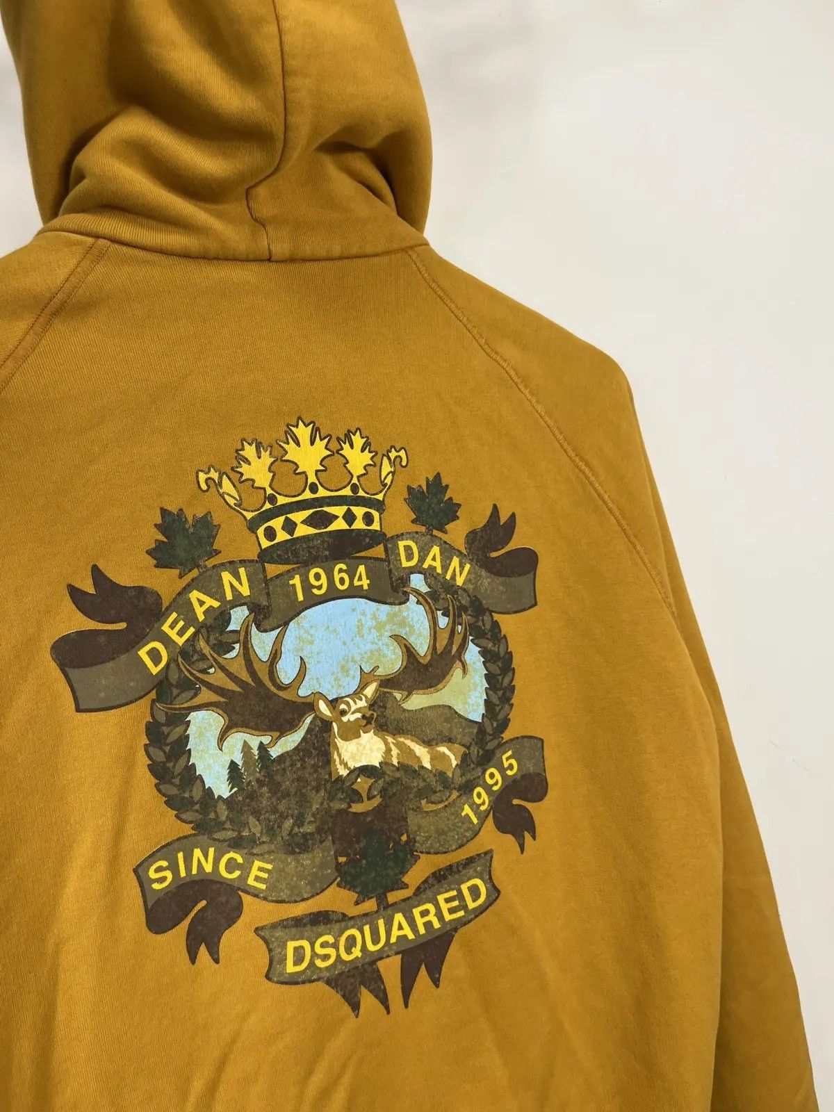Dsquared2 Dsquared2 Luxury Yellow Big Logo Zip Up Hoodie Size US M / EU 48-50 / 2 - 12 Thumbnail