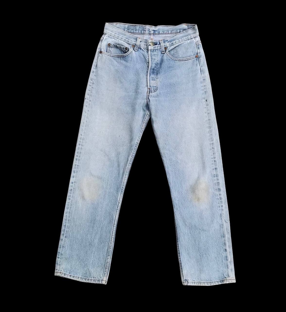 80S Vintage Levis 501 USA lightwash dirty Stain W29x28 inch