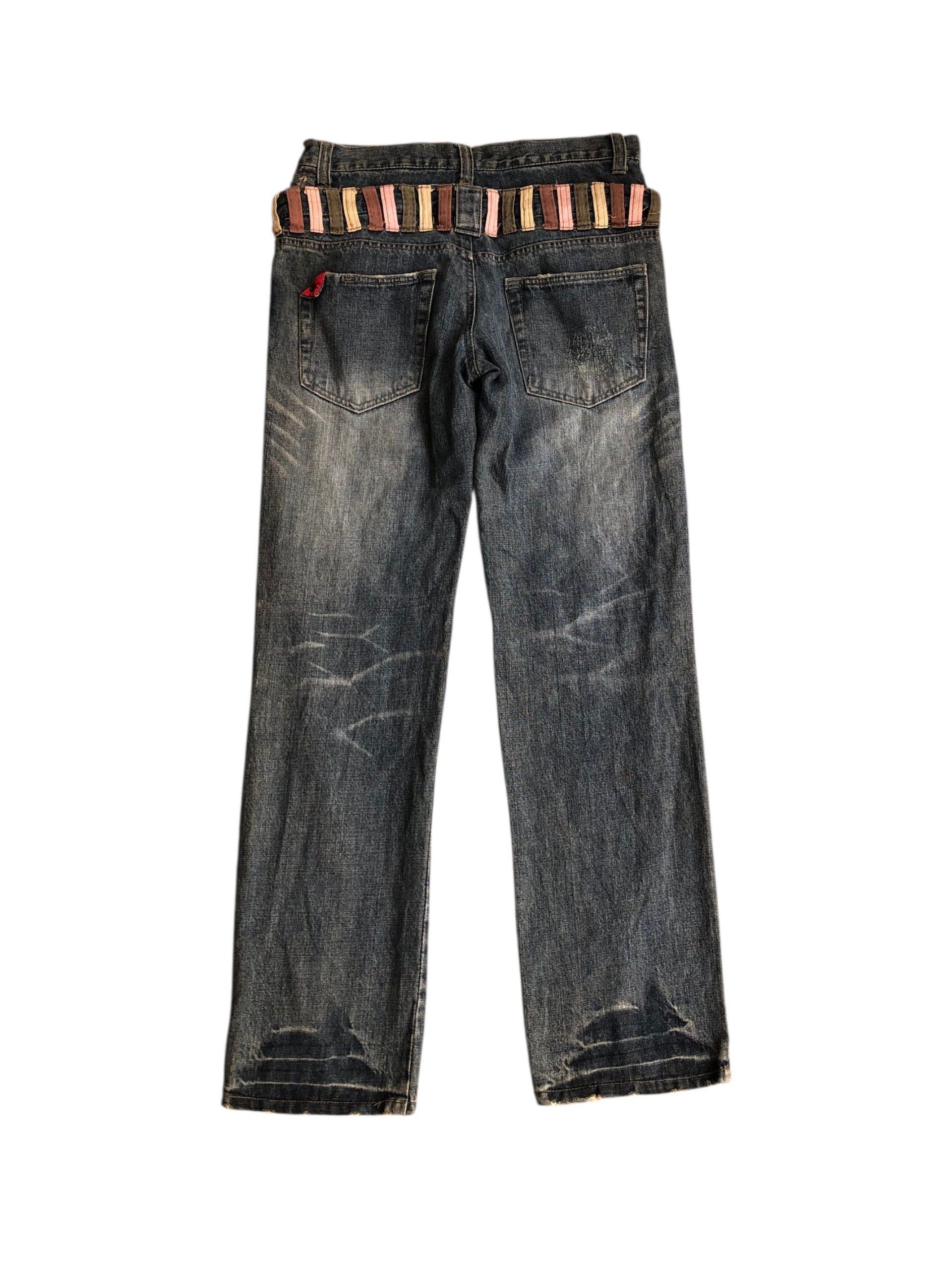 If Six Was Nine 2000s Double Waist Fading Jeans Vkei style Y2k Japanese Size US 30 / EU 46 - 2 Thumbnail