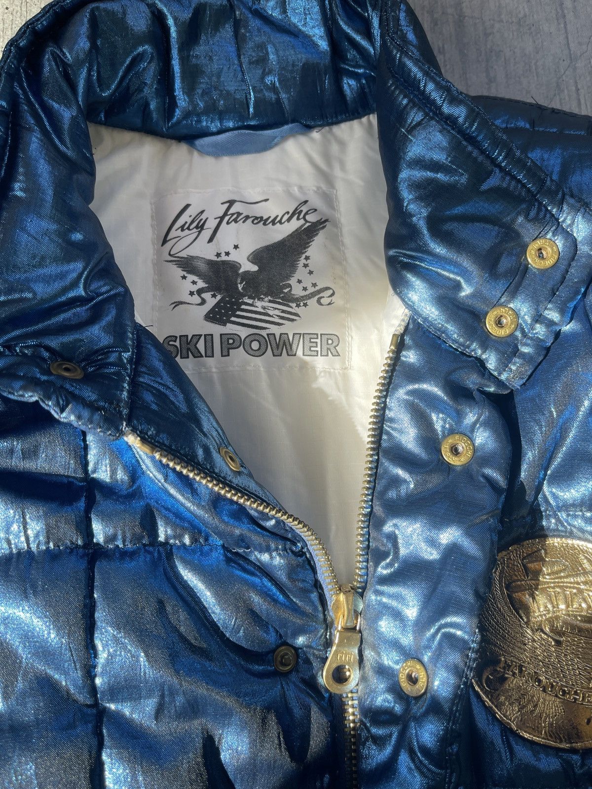 Other Vintage 80's Lily Farouche Overprint Eagle Ski Power Jacket Size M / US 6-8 / IT 42-44 - 5 Thumbnail