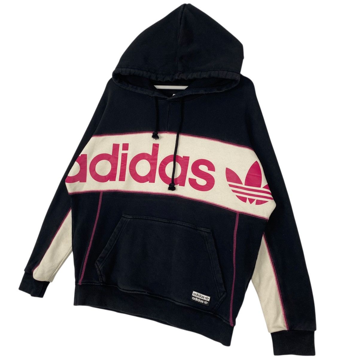 Other Vintage Adidas Full Zip Hoodie Sweater Black Big Logo Size US XS / EU 42 / 0 - 2 Thumbnail