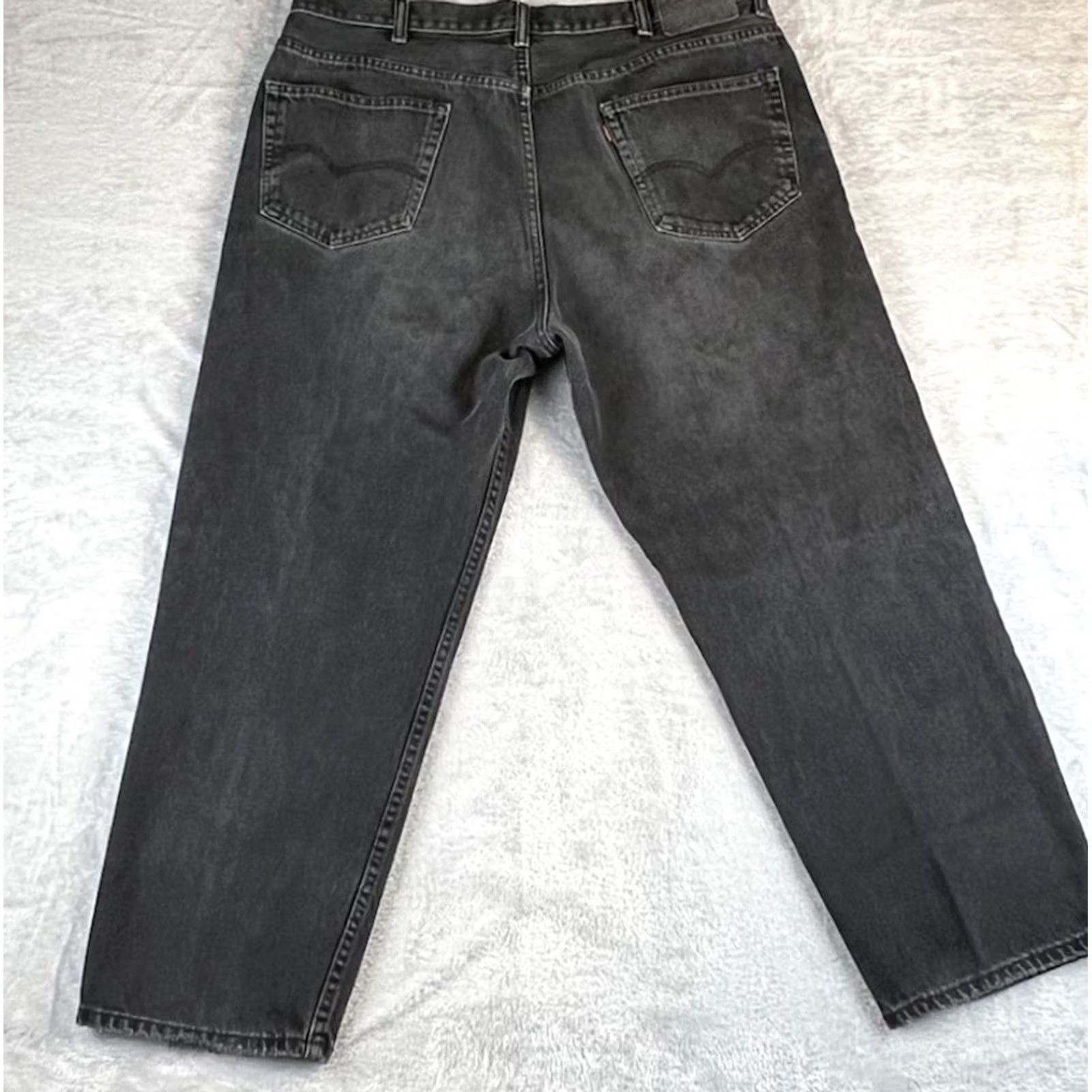 Levi's VTG Levi's 550 Jeans Mens 40x27 Black Straight Denim Casual Jeans Men's 5-Pocket Relaxed Fit Size US 40 / EU 56 - 2 Thumbnail