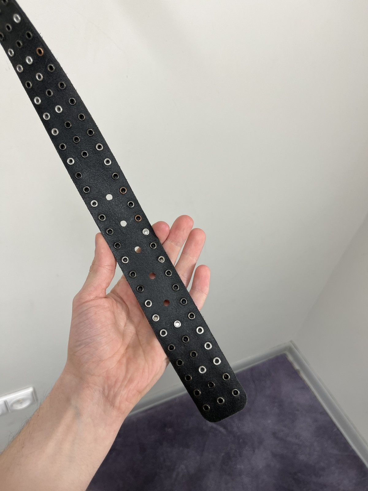 Japanese Brand Vintage B.B. Simon Style Y2K Archival Studded Leather Belt Size ONE SIZE - 13 Thumbnail