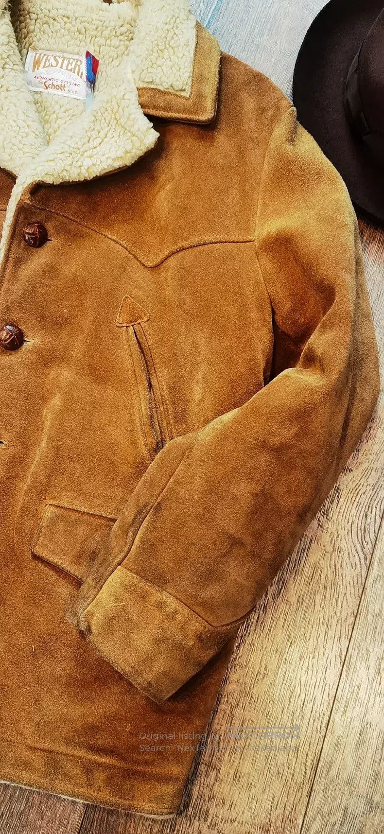 Schott Schott Suede cowhide western farmer's coat Size US XL / EU 56 / 4 - 8 Thumbnail