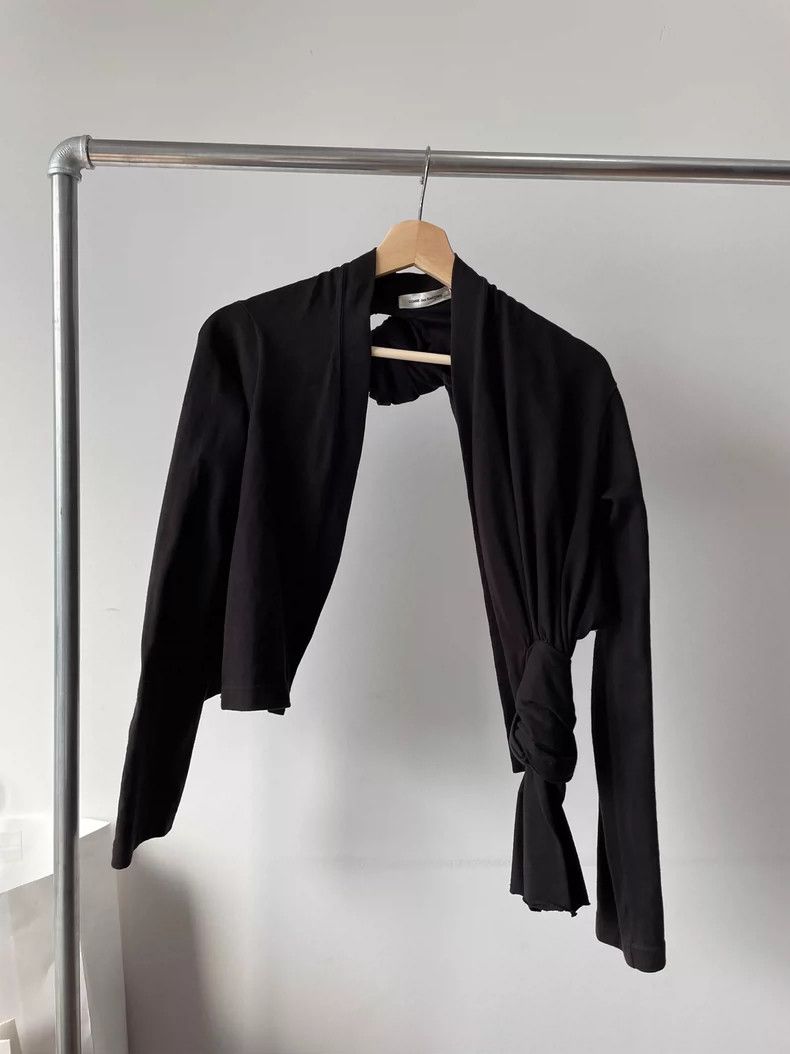 Comme des Garcons Comme Des Garcons size 均码 Knotted Black Short Cardigan Jack Size XS / US 0-2 / IT 36-38 - 1 Thumbnail