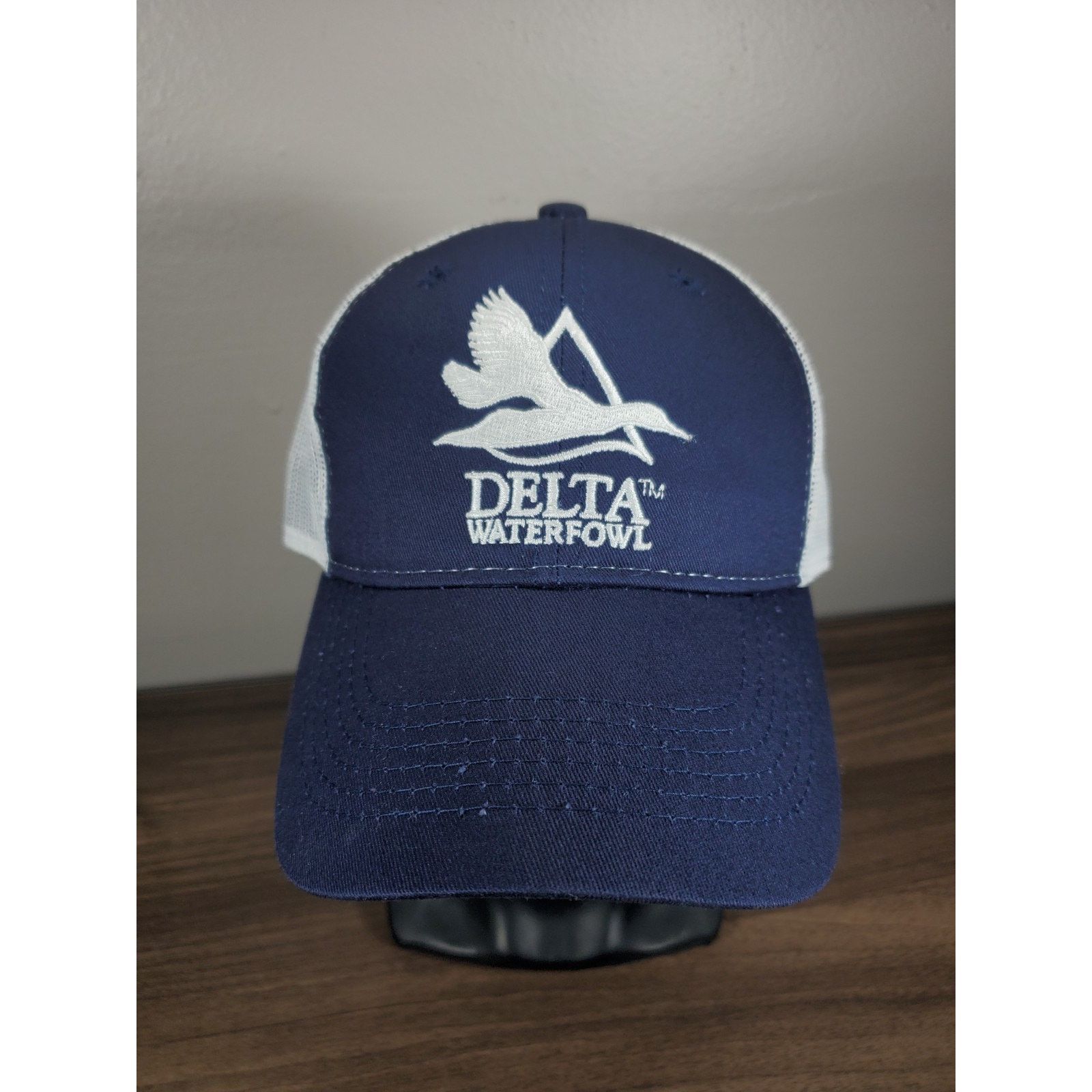 Port Authority Delta Waterfowl Trucker Hat Mesh Cap Navy Blue Duck Hunting Size ONE SIZE - 1 Thumbnail