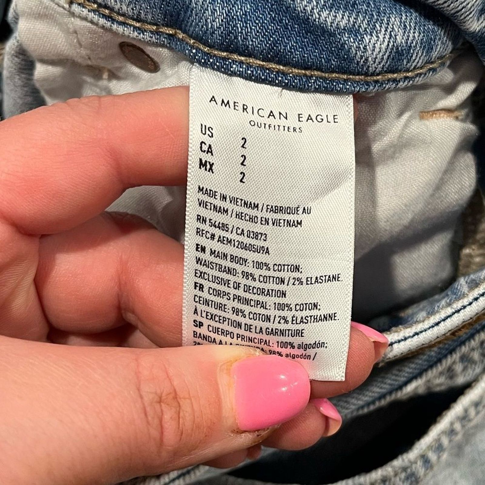 American Eagle Outfitters American Eagle High-Rise Jean Skort Comfort Waistband Blue 2 Size 26" / US 2 / IT 38 - 8 Thumbnail