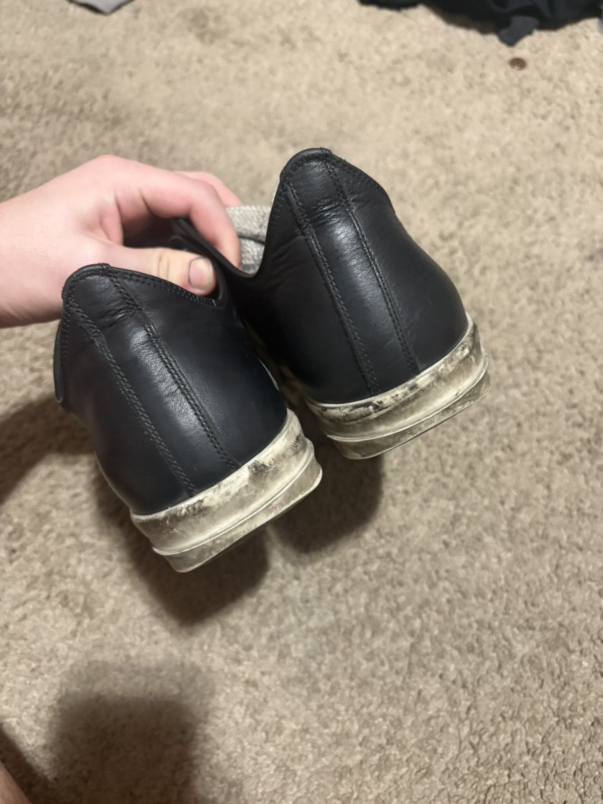 Rick Owens Rick Owens Mainline Jumbo Lace Ramones Low Top (Black) Size US 7.5 / EU 40-41 - 3 Thumbnail