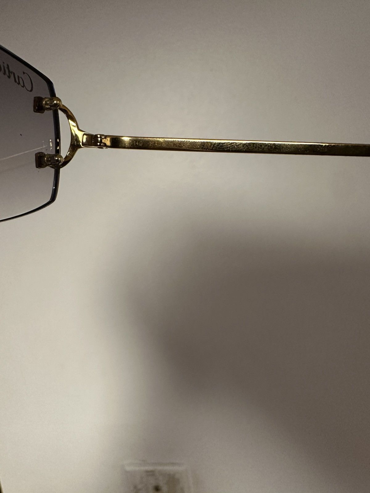 Cartier Cartier Big C Glasses with Gold Detail & Black Lens Size ONE SIZE - 4 Thumbnail