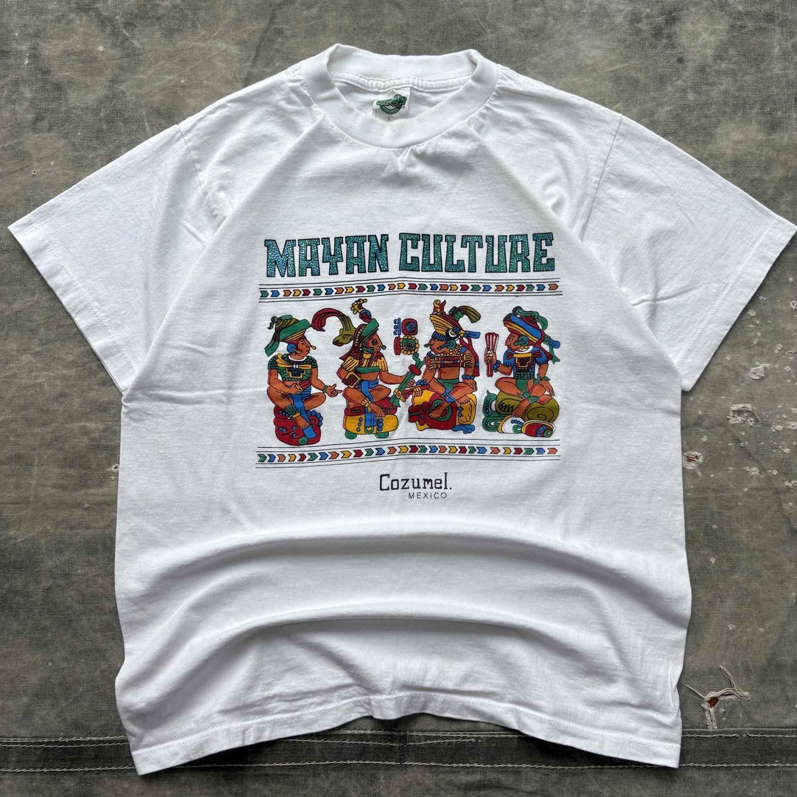 Vintage Vintage 90s Y2K Mayan Culture Aztec Cozumel Mexico Shirt Size US M / EU 48-50 / 2 - 1 Thumbnail