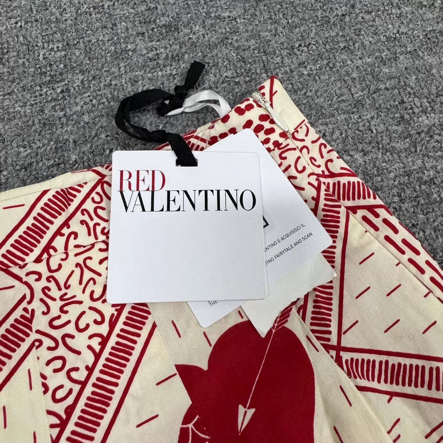 Valentino Valentino Heart-Print A-Line Skirt 42 New with Tags Size 28" / US 6 / IT 42 - 4 Thumbnail