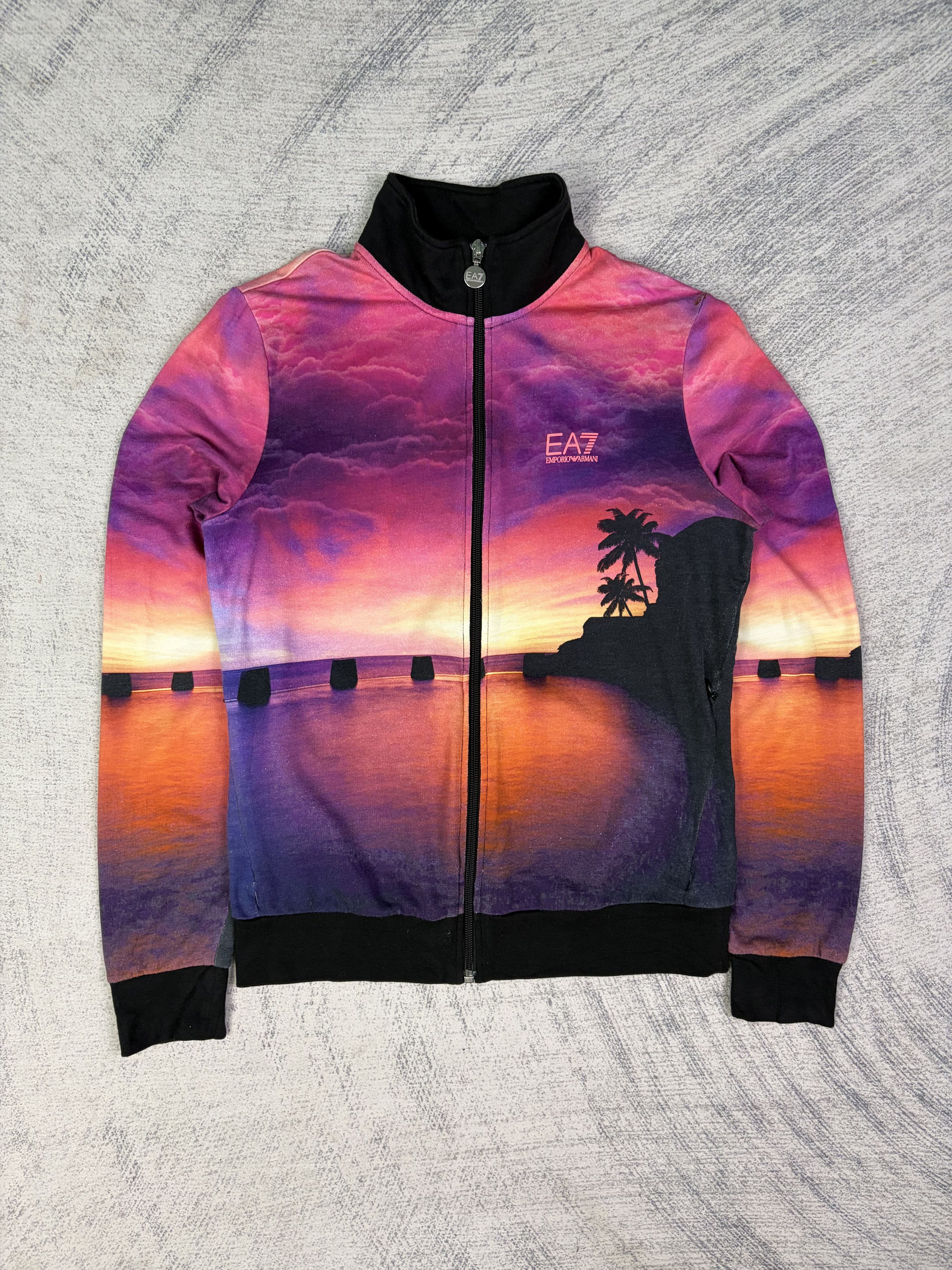 Emporio Armani EA7 Panoramic Scenic Zip Up Sweater Made in Peru Small Size Size US S / EU 44-46 / 1 - 1 Thumbnail