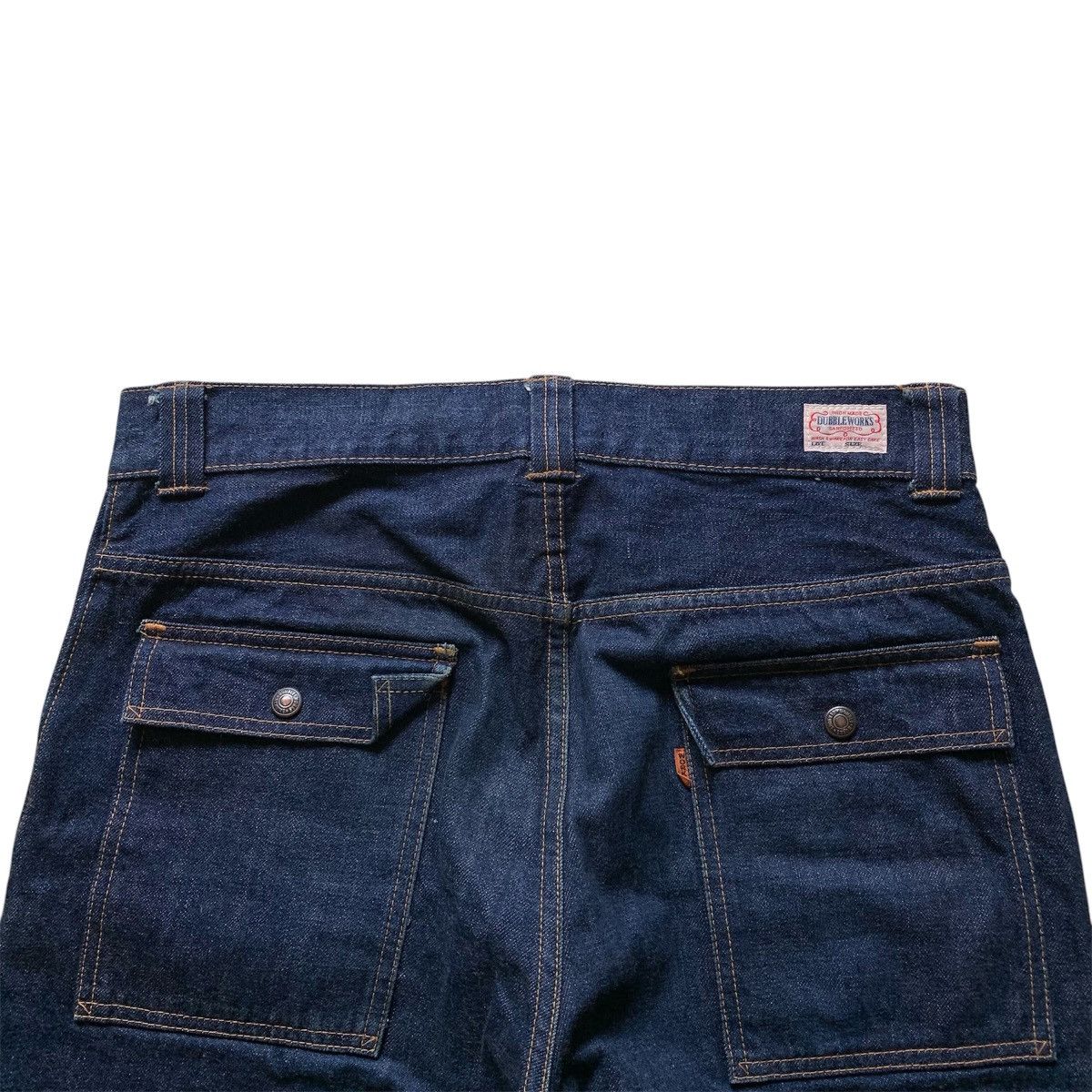 Japanese Brand Vtg 90s Dubble Works Union Made Bush Pants Selvedge Denim Size US 34 / EU 50 - 7 Thumbnail