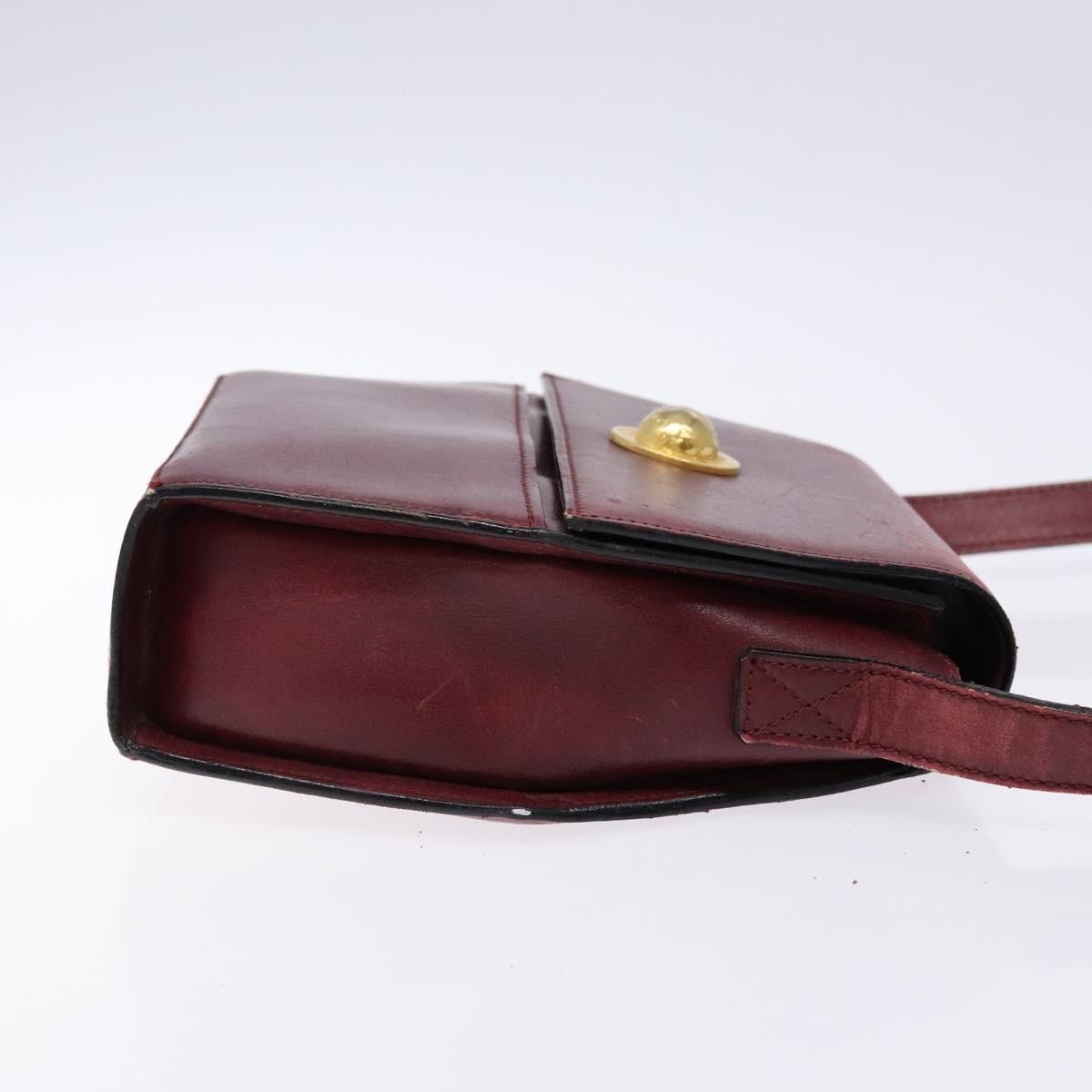 Celine CELINE Shoulder Bag Leather Bordeaux Gold Size ONE SIZE - 4 Thumbnail