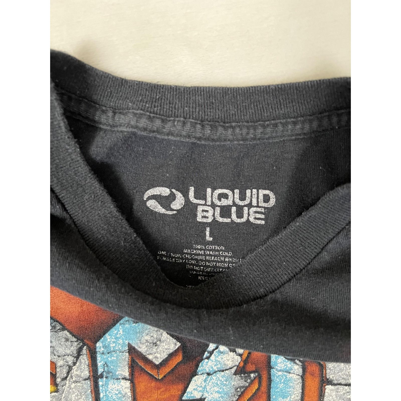 Liquid Blue AC/DC Hells Bells T-Shirt Mens Large Liquid Blue Black Rock Size US L / EU 52-54 / 3 - 6 Thumbnail