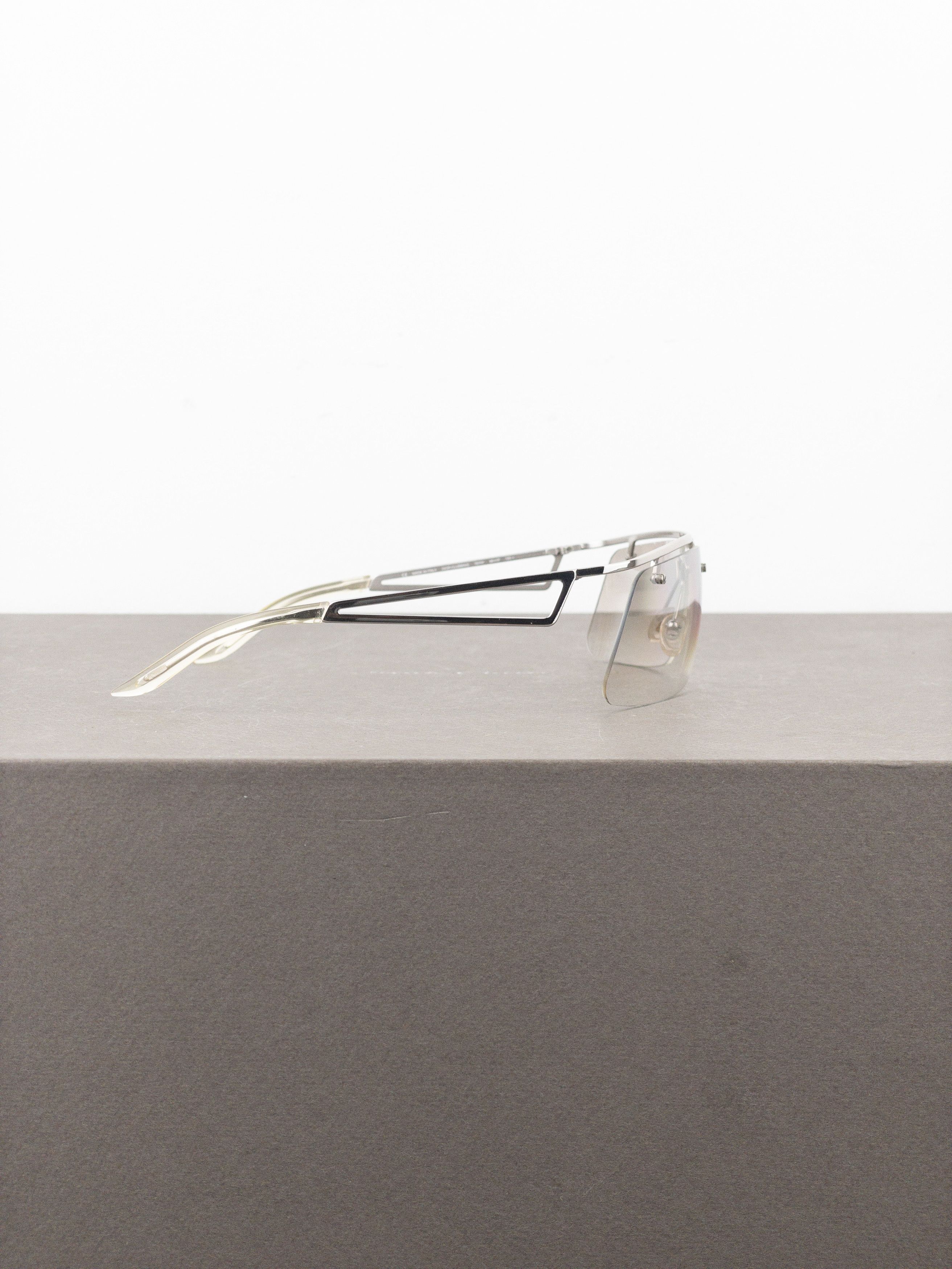 Dior Dior 2000s ‘Clubbing’ Rimless Wrap Mask Shield Sunglasses Size ONE SIZE - 5 Thumbnail
