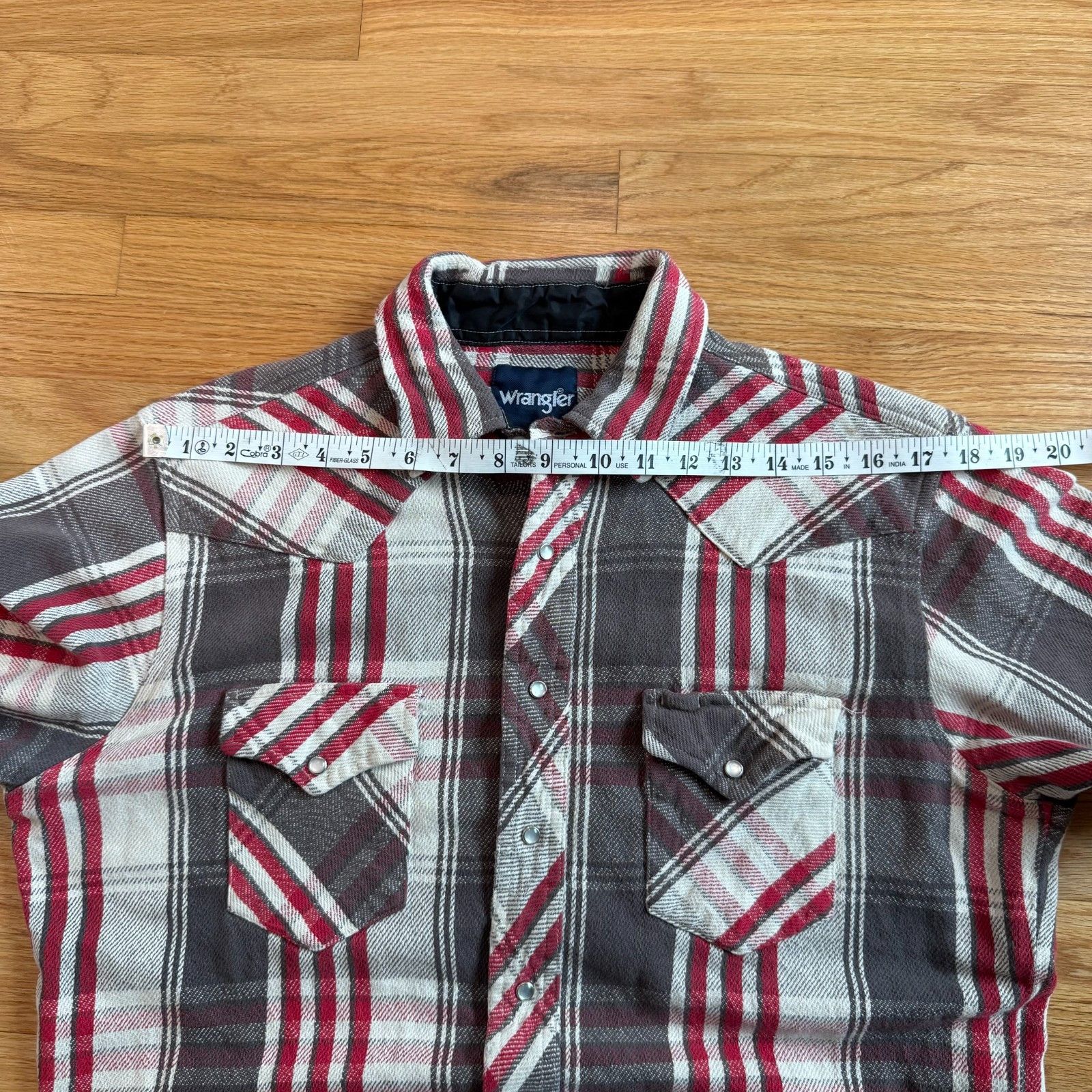 Wrangler Vintage Distressed Wrangler Plaid Flannel Shirt Size US M / EU 48-50 / 2 - 4 Thumbnail