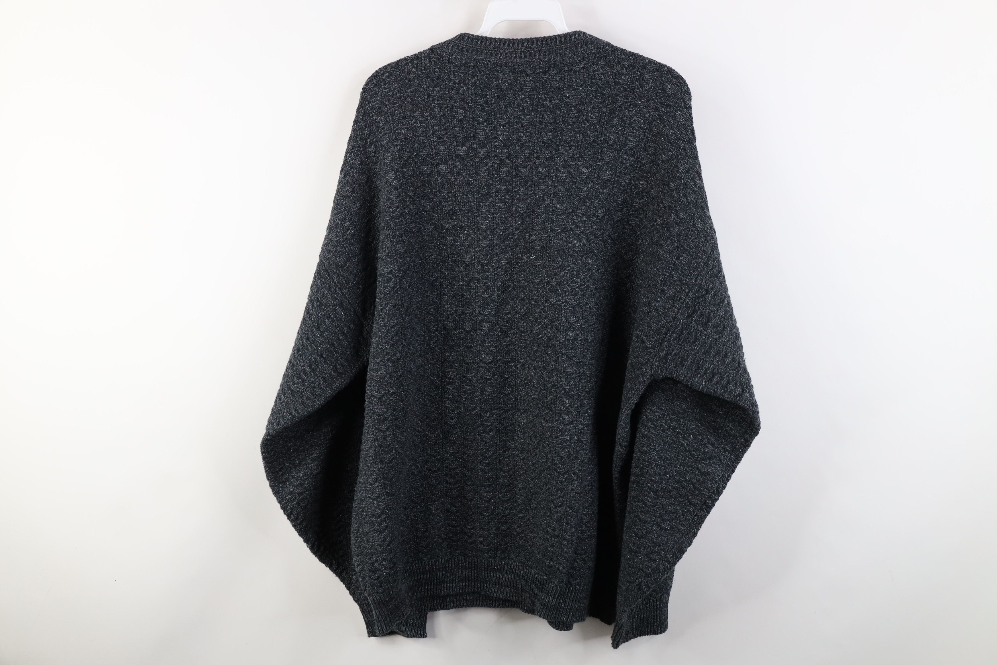 Vintage Vintage 90s Streetwear Framed Knit Crewneck Sweater Gray USA Size US L / EU 52-54 / 3 - 9 Thumbnail