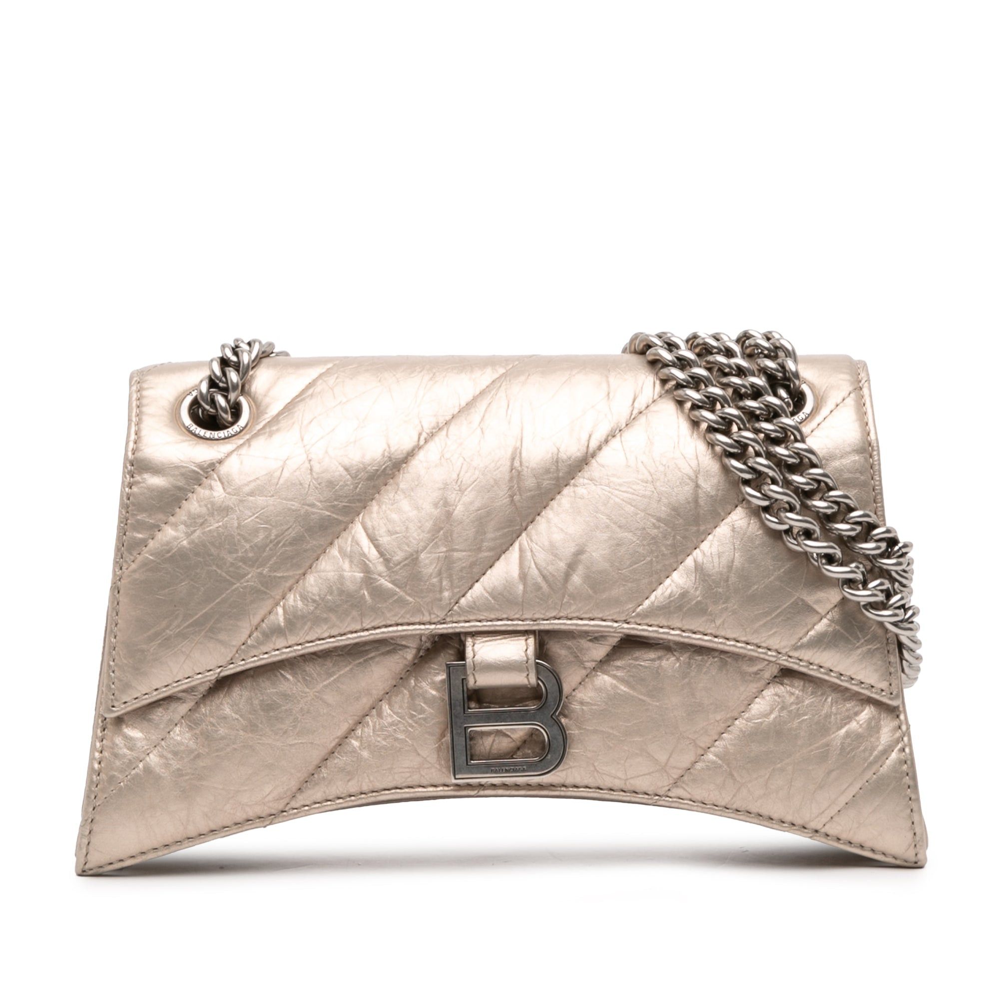 Balenciaga Small Metallic Calfskin Crush Chain Shoulder Bag Size ONE SIZE - 1 Thumbnail