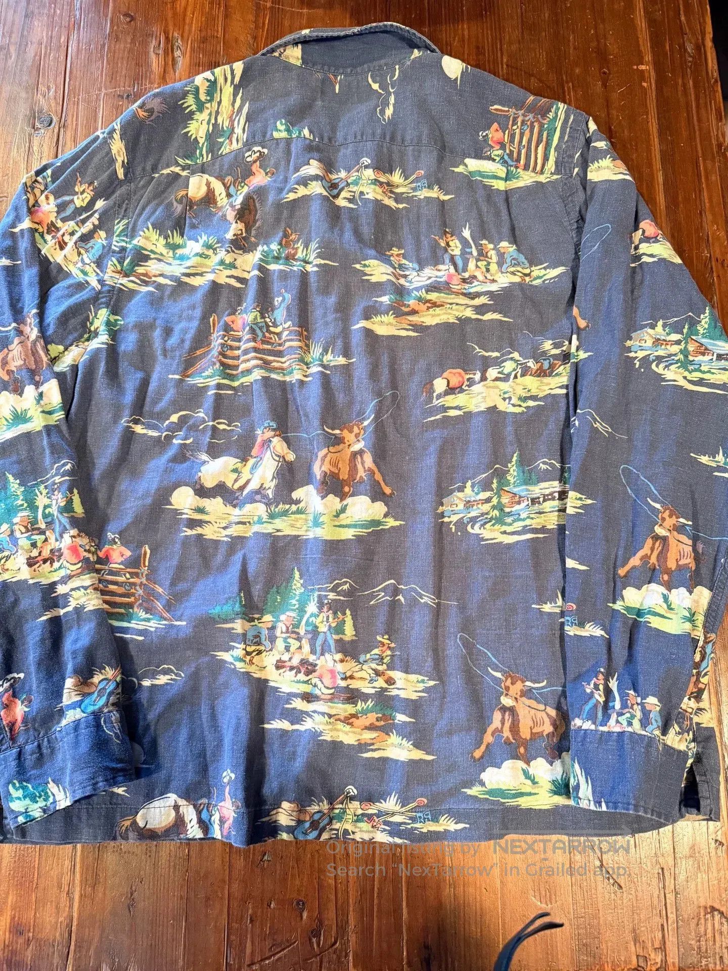 RRL Ralph Lauren RRL Ralph Lauren Western Print Shirt. Size US L / EU 52-54 / 3 - 2 Thumbnail