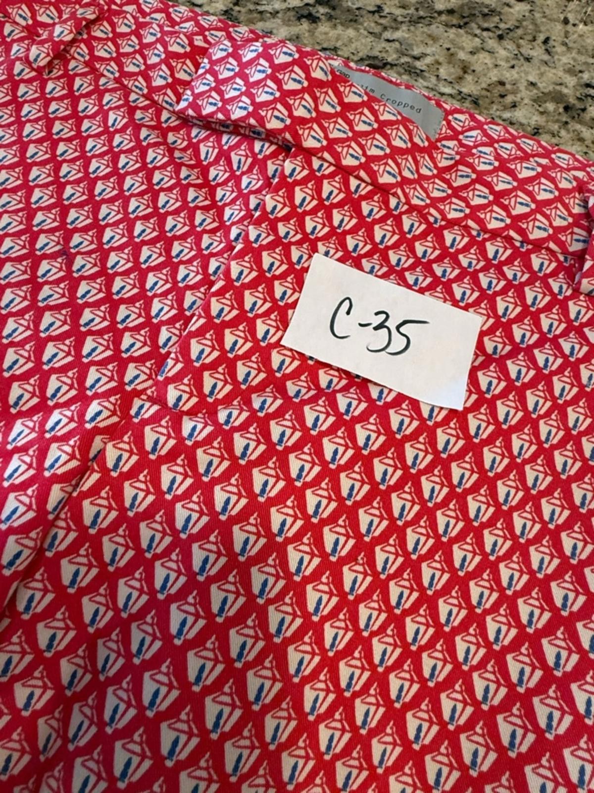 Gap Gap Slim Crop pants preppy red white blue boho pattern SZ 6 Size 28" / US 6 / IT 42 - 11 Thumbnail