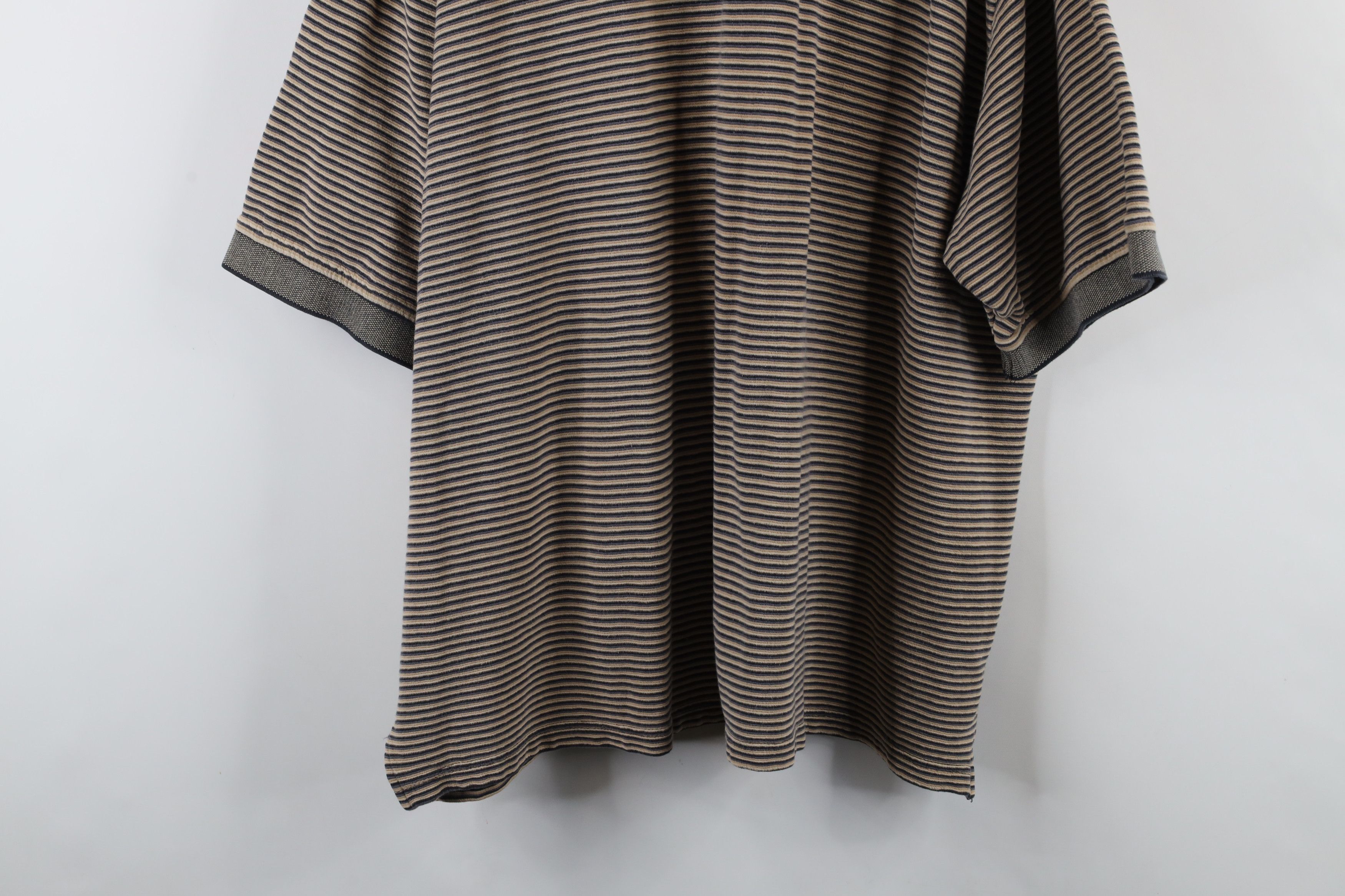 Vintage Vintage 90s Streetwear Striped Ribbed Knit Golf Polo Shirt Size US XXL / EU 58 / 5 - 13 Thumbnail
