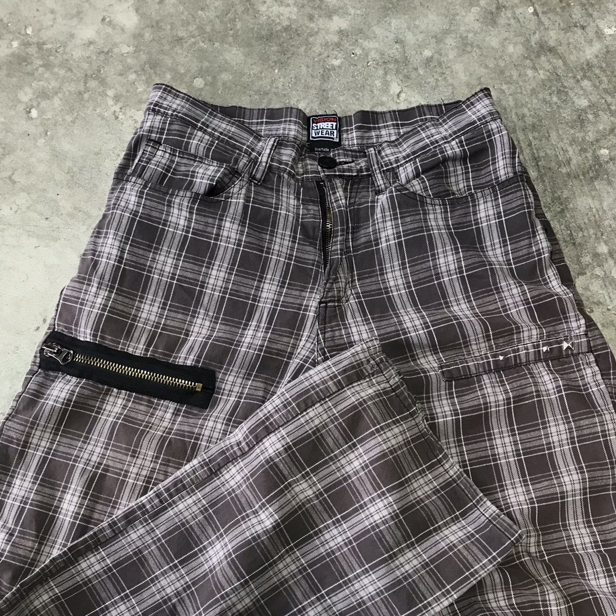Tripp NYC × Vintage × Vision Streetwear Vintage RARE Y2K Vision Streetwear Rave Punk Plaid Pants Size US 30 / EU 46 - 4 Thumbnail