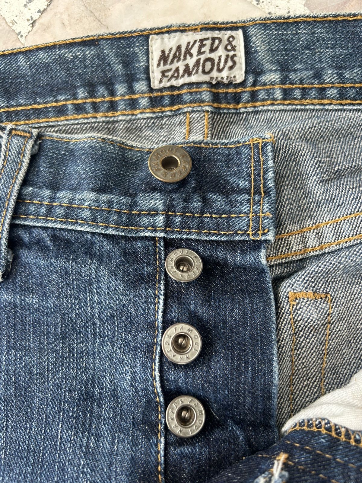 Naked & Famous Vintage Selvedge Ripped Denim Japan Size US 29 - 7 Thumbnail