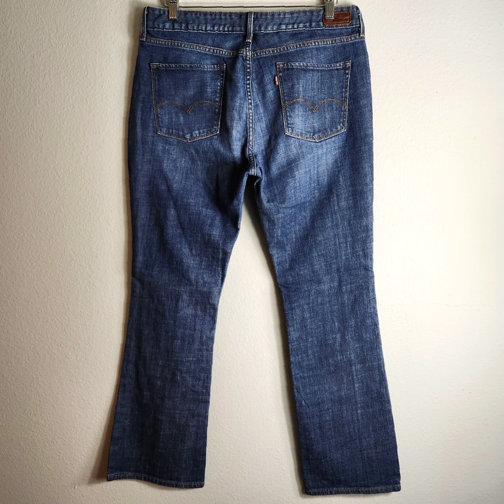 Levi's Levi's Jeans Womens Dark Wash Mid Rise Bootcut 14 Regular 5-Pocket Denim Stretch Pockets Zip Fly Blue Cowboy Western Jeans Mens? Size 36" / US 14 / IT 50 - 5 Thumbnail