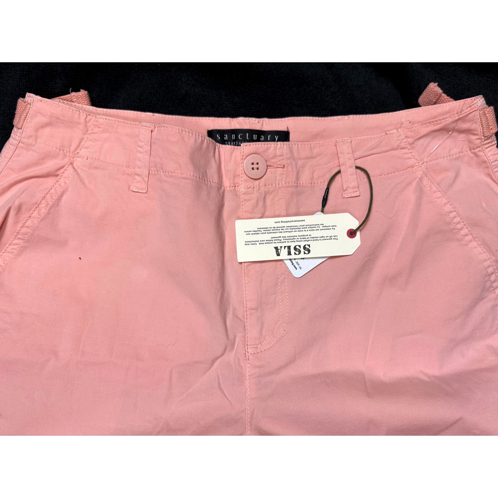 Sanctuary Sanctuary Button Cuffed Pants Coral size 29 Size 29" - 4 Thumbnail