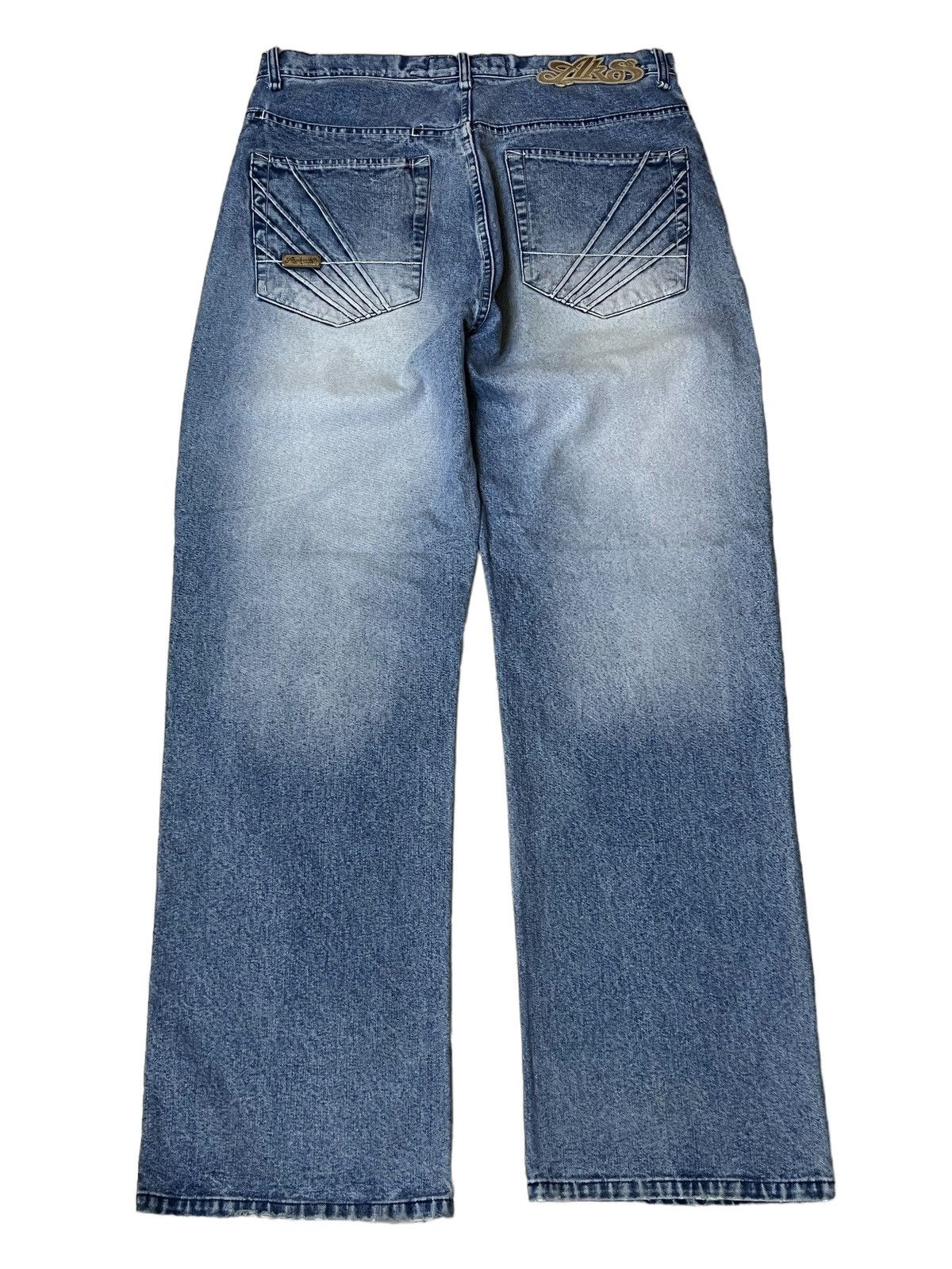 Akademiks BAGGY🔥VINTAGE AKADEMIKS MOOSY BAGGY INSPIRED JNCO JEANS Size US 35 - 2 Thumbnail