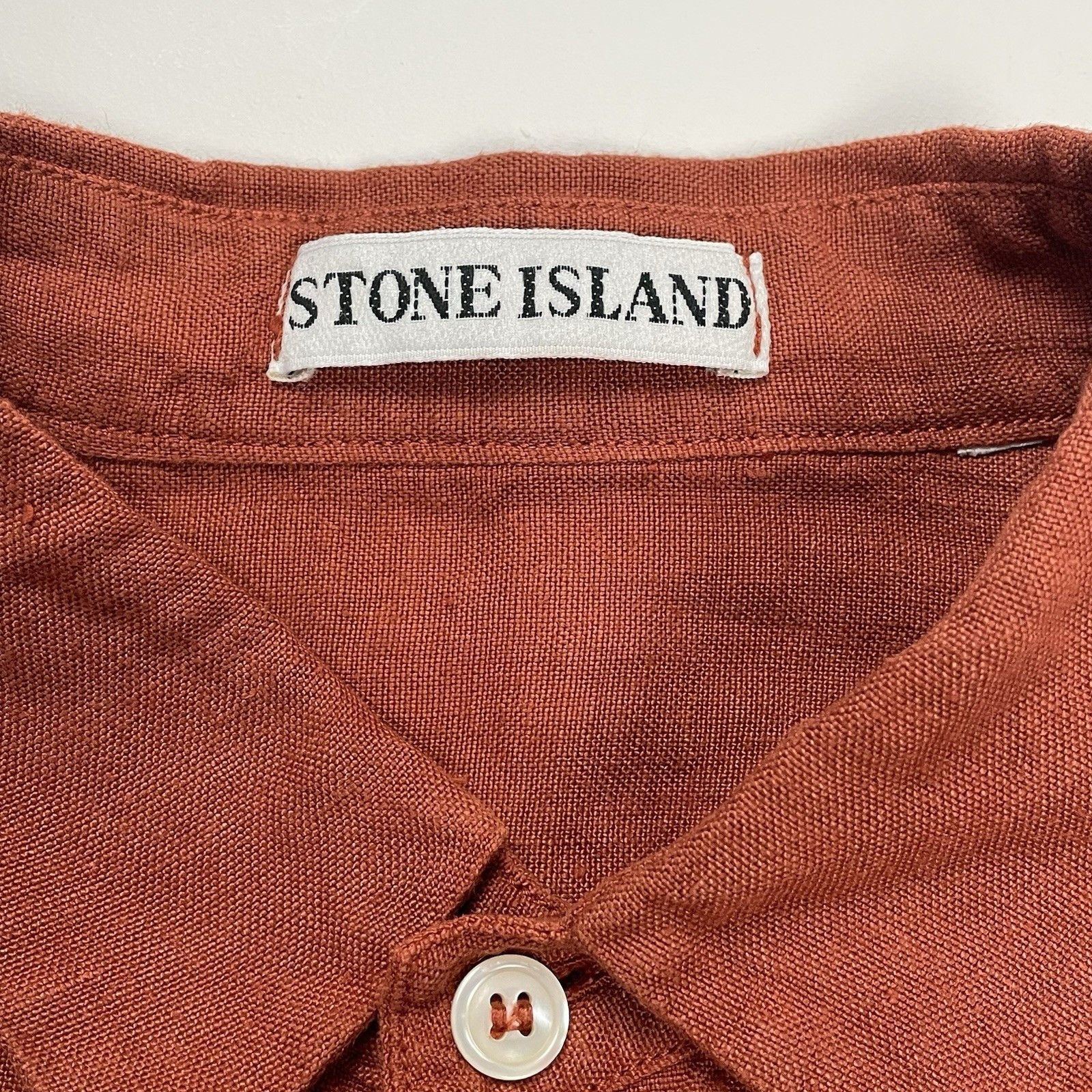 Stone Island Vintage Stone Island Marina Shirt Linen Short Sleeve Top S Size US S / EU 44-46 / 1 - 3 Thumbnail