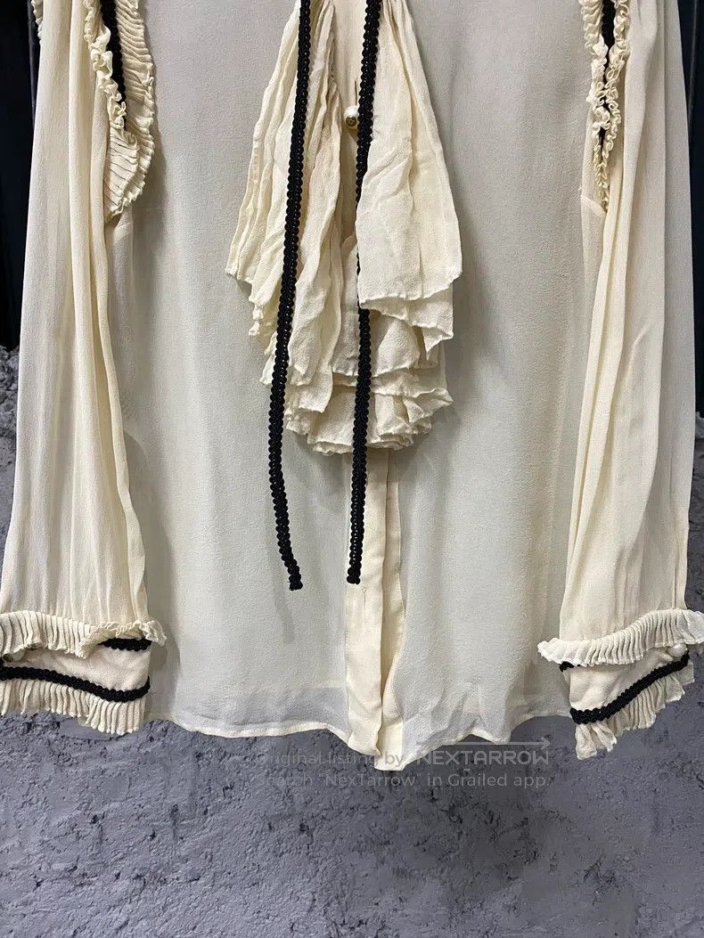 Gucci Gucci Beige lace shirt Size S / US 4 / IT 40 - 4 Thumbnail