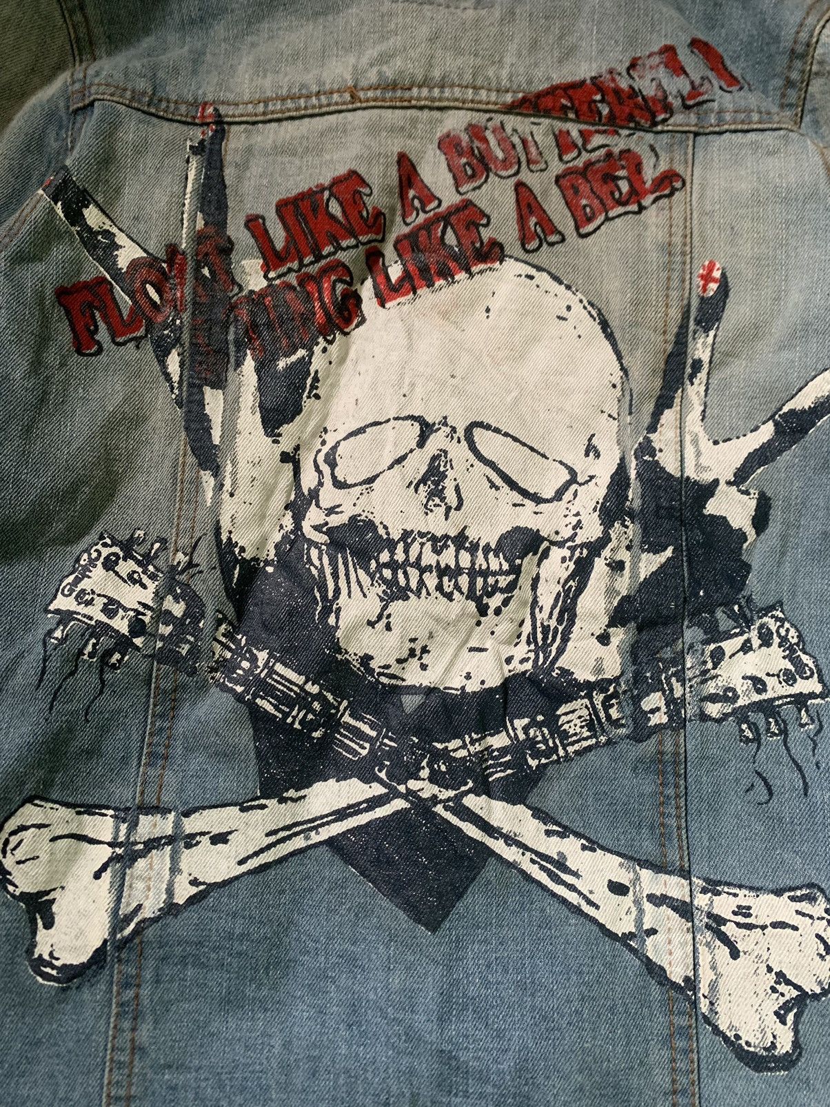 Japanese Brand Glad News big Art studded skull denim Jacket Size US S / EU 44-46 / 1 - 7 Thumbnail