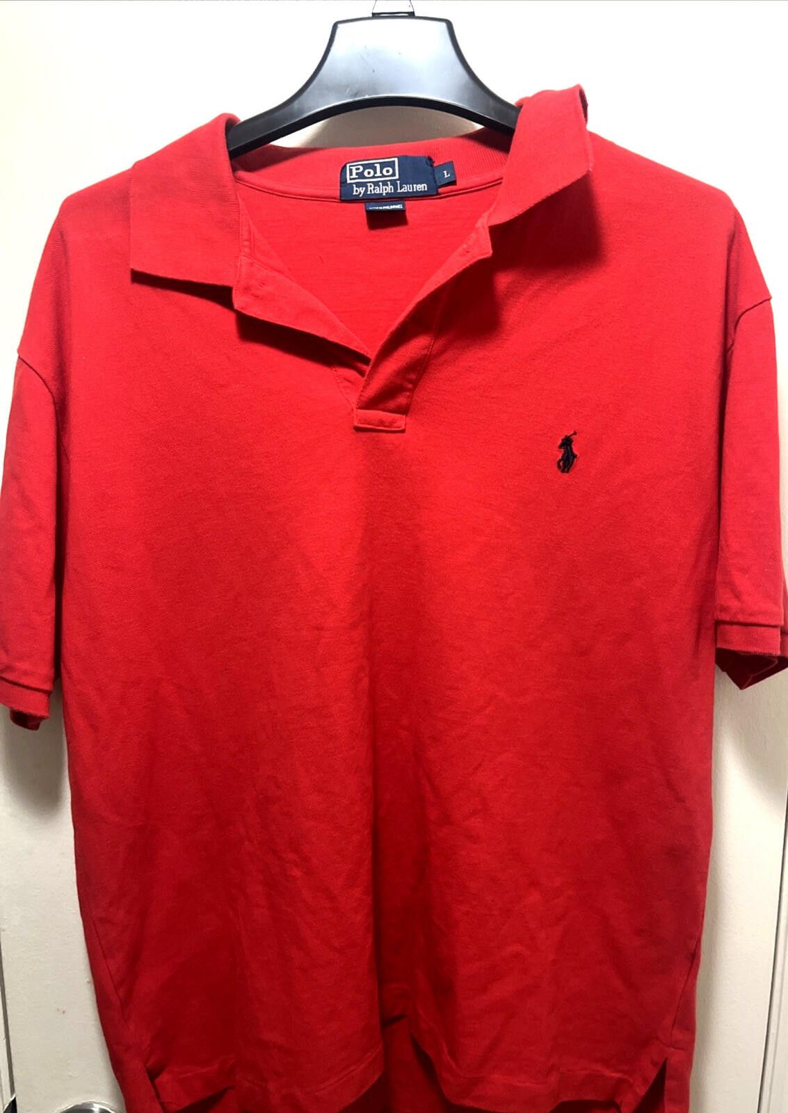 Polo Ralph Lauren LG 90s Ralph Lauren Red Polo Shirt Preppy Heritage Teens Size US L / EU 52-54 / 3 - 1 Thumbnail