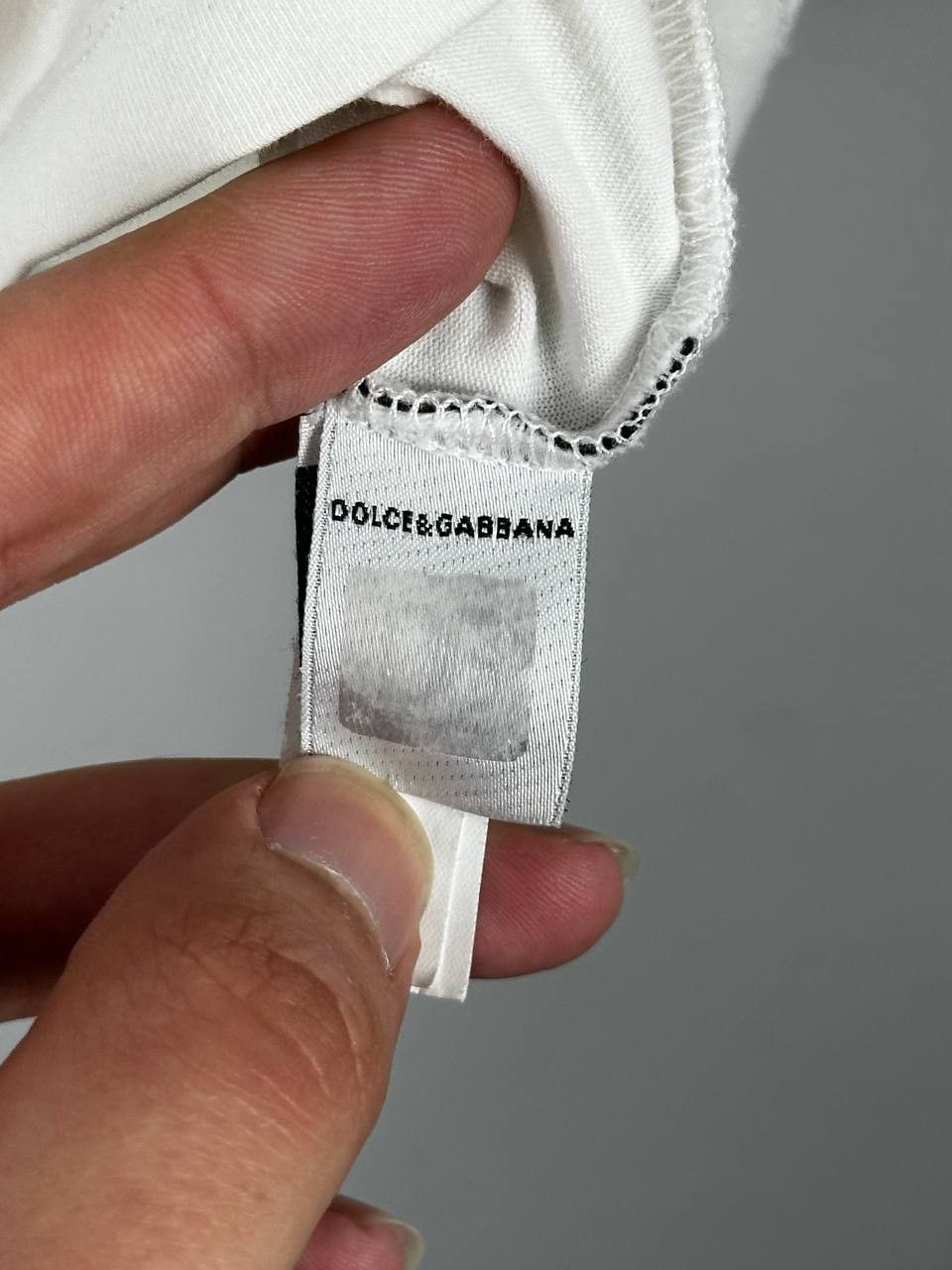 Dolce & Gabbana Dolce & Gabbana V Neck Logo White T-Shirt Size US M / EU 48-50 / 2 - 8 Thumbnail