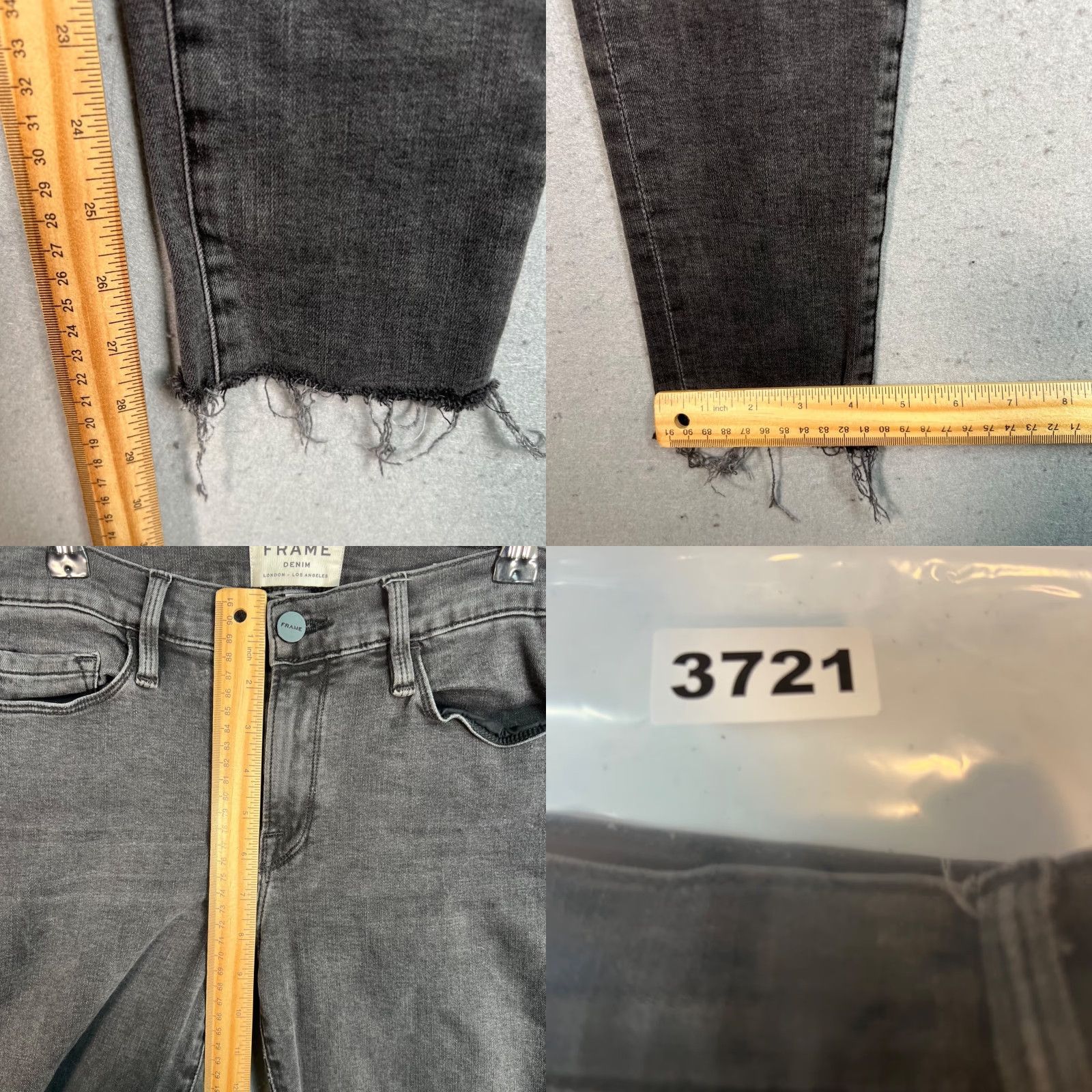 Frame Frame Le Skinny De Jeanne Womens Jeans Distressed Black Denim 30 Slim 5-Pocket Classic Frame Shirt? Size 30" / US 8 / IT 44 - 8 Thumbnail