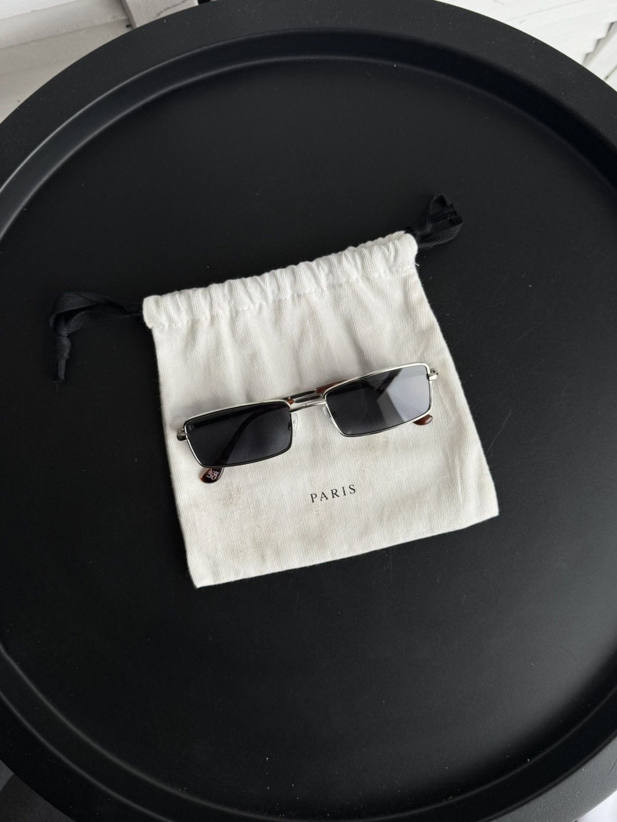 Vintage Vintage Y2K Rectangular Narrow Metal Sunglasses Silver Frame Size ONE SIZE - 6 Thumbnail