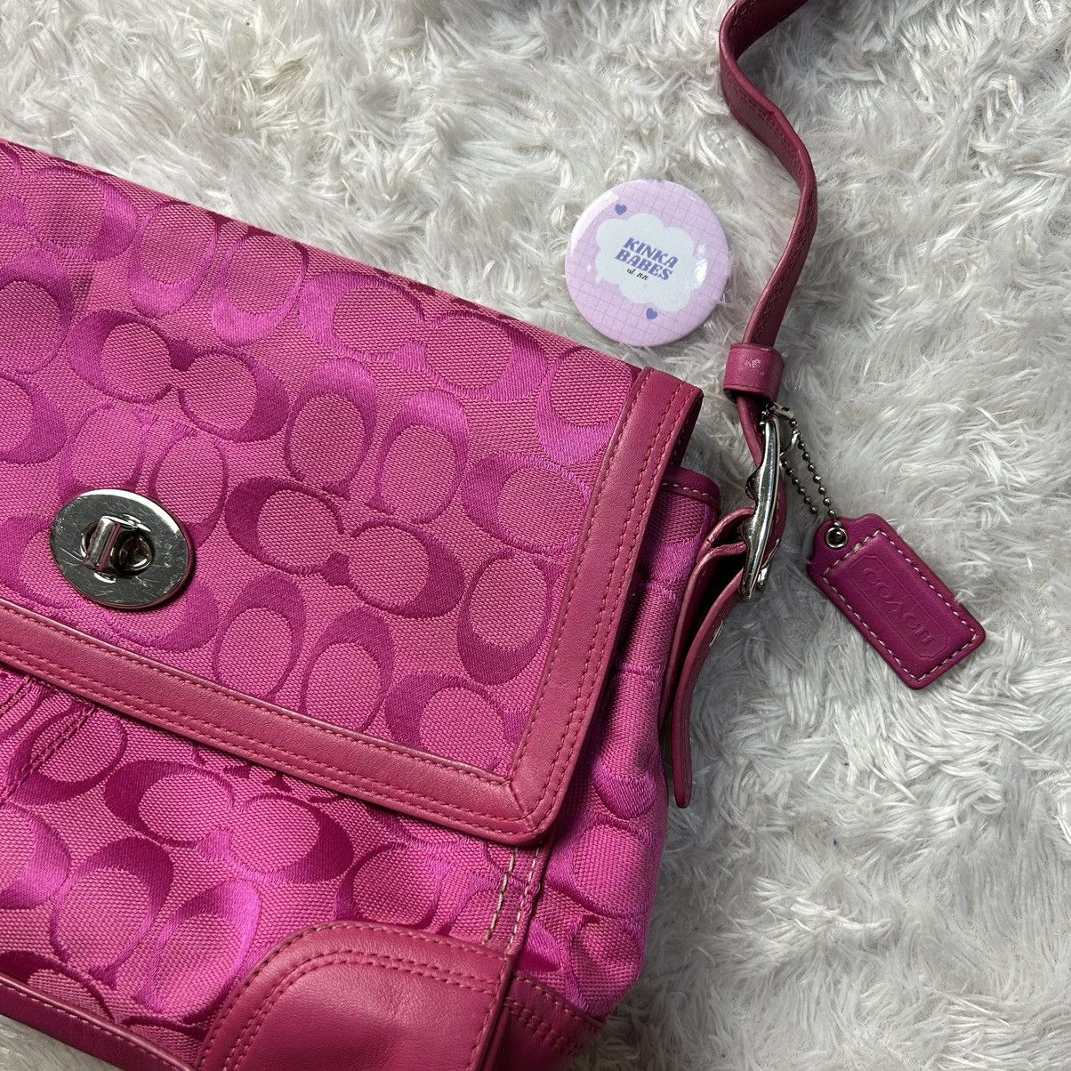 Coach Coach pink jacquard signature crossbodybag / slingbag Size ONE SIZE - 3 Thumbnail