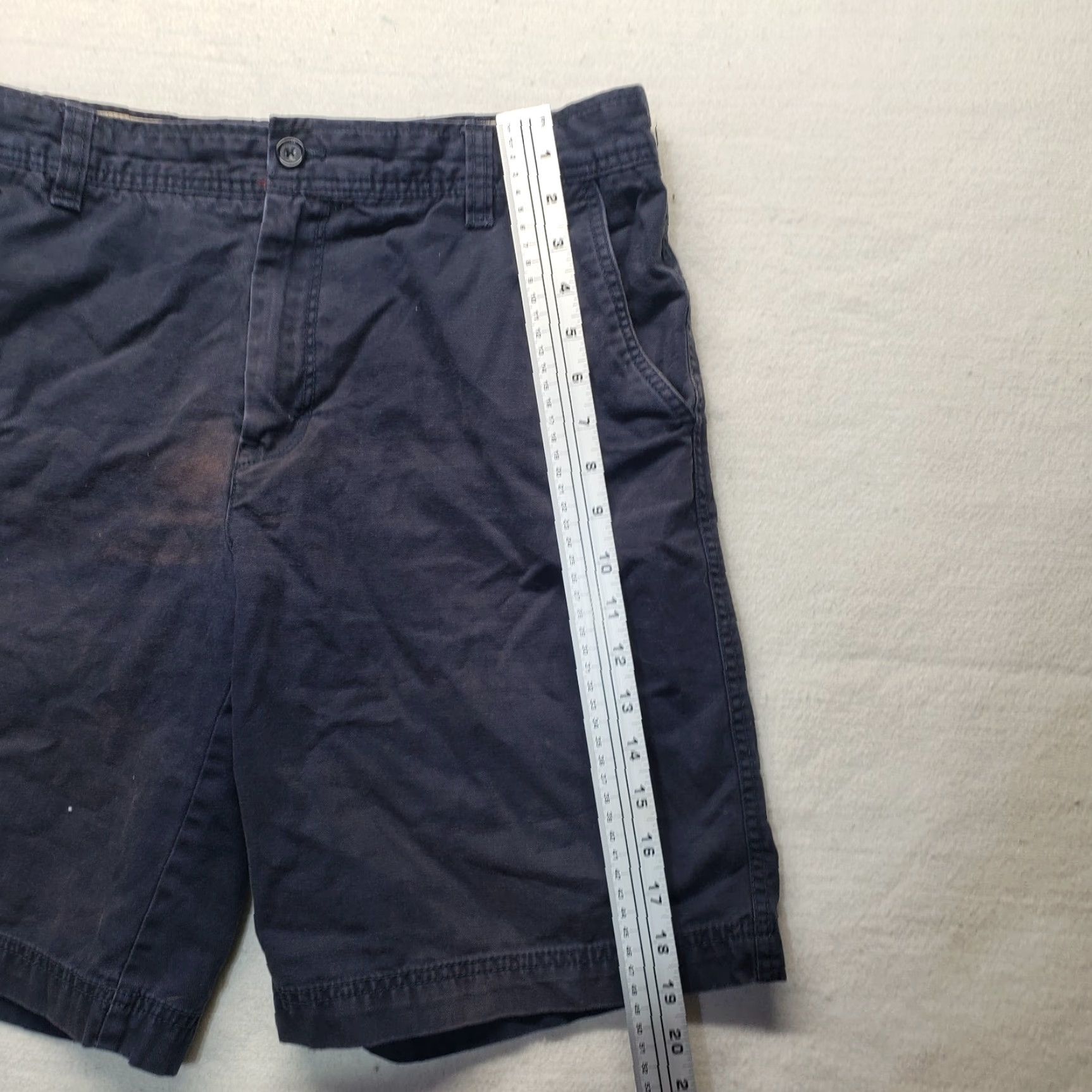 Izod IZOD Chino Shorts Solid Blue Saltwater Stretch Casual Adult Men's 34 Cotton Blend 34 Blue Mens Shorts Size US 34 / EU 50 - 5 Thumbnail