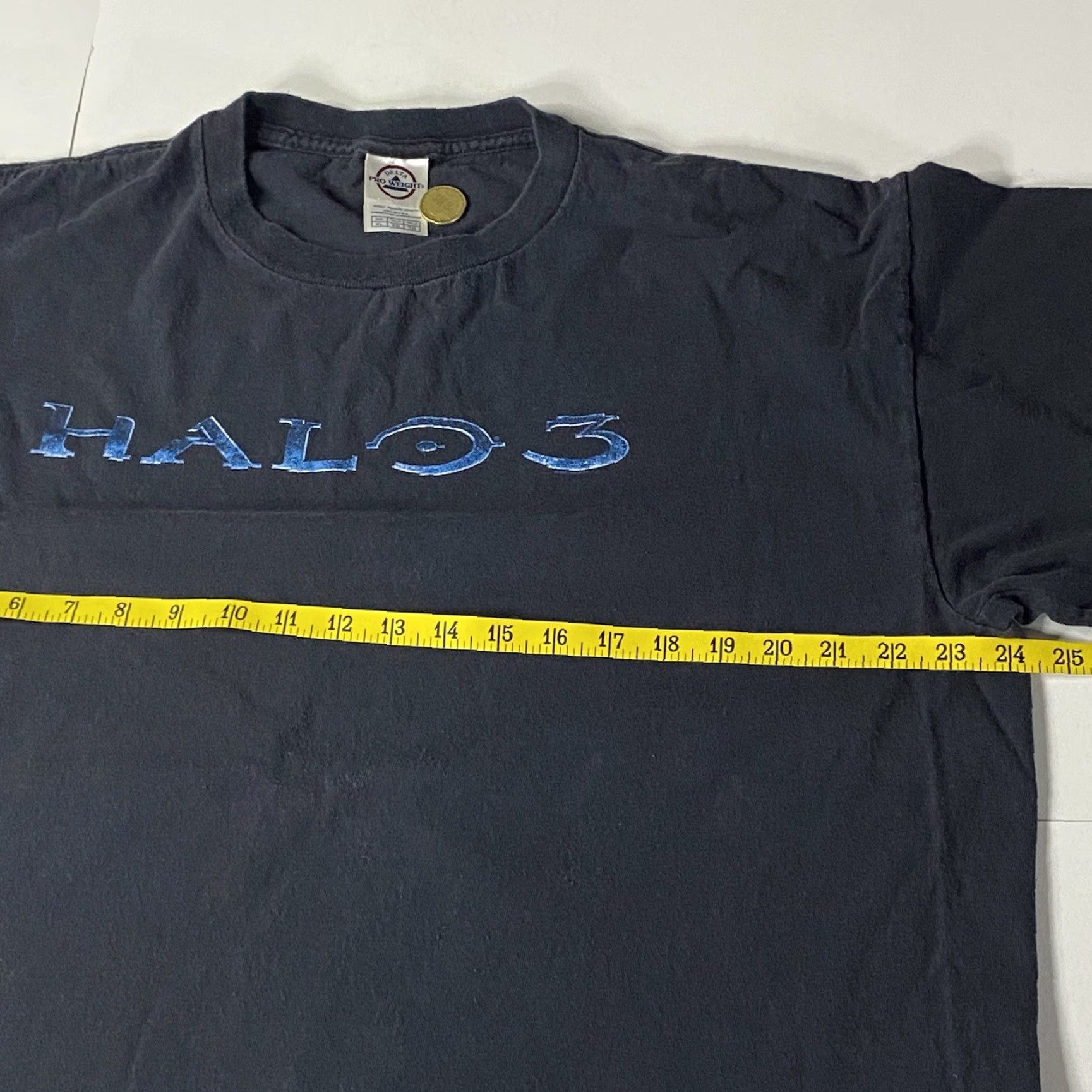 Gildan VINTAGE Halo 3 Bubble Logo Black T Shirt XL XG TG XLT Unisex 2000s Grunge Short Sleeve Cotton Blend Gildan Rare Original Mens Womens Boys Girls Size US XL / EU 56 / 4 - 4 Thumbnail