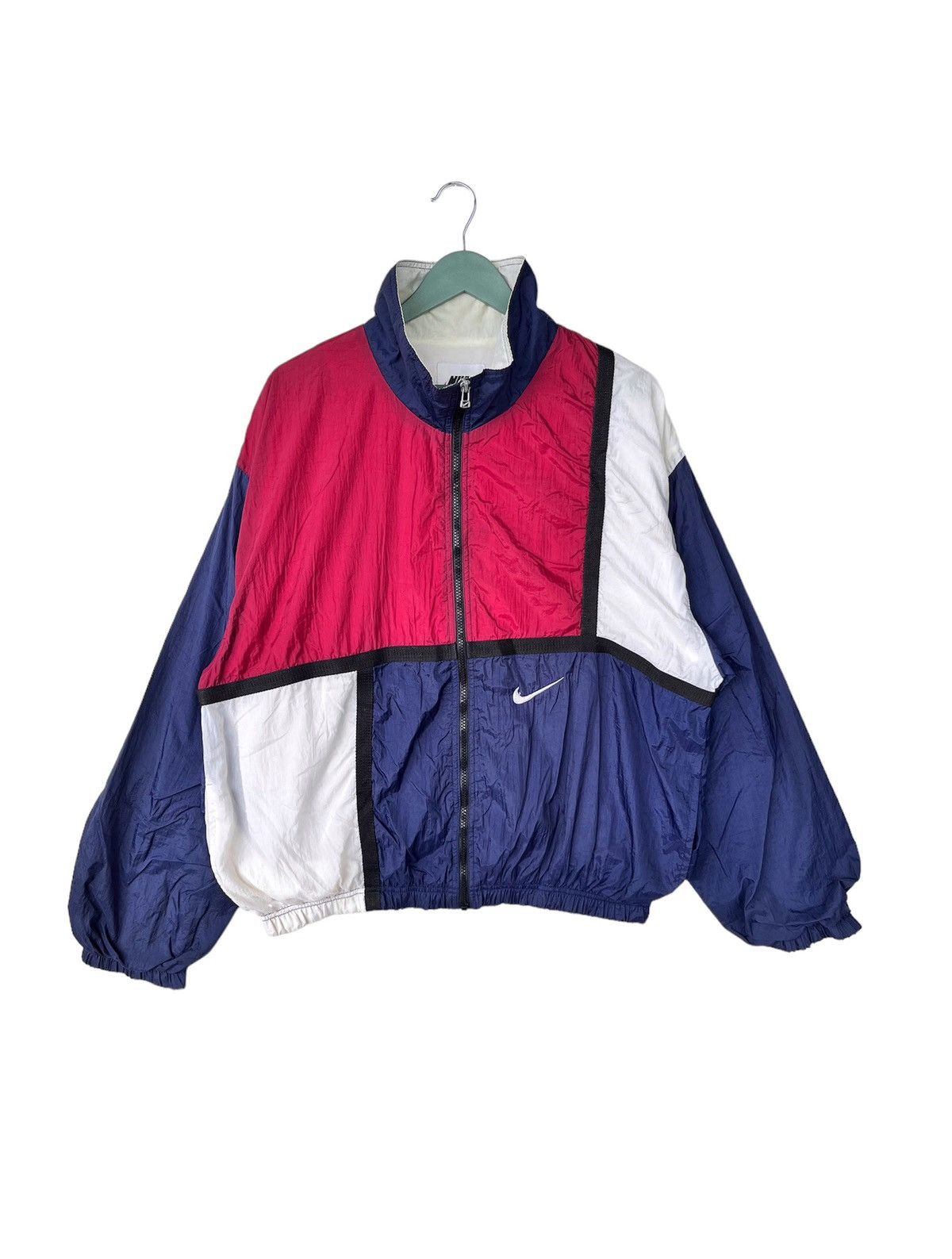 Nike × Vintage Vintage 90s Three Tones Nike Jacket Size US L / EU 52-54 / 3 - 1 Thumbnail