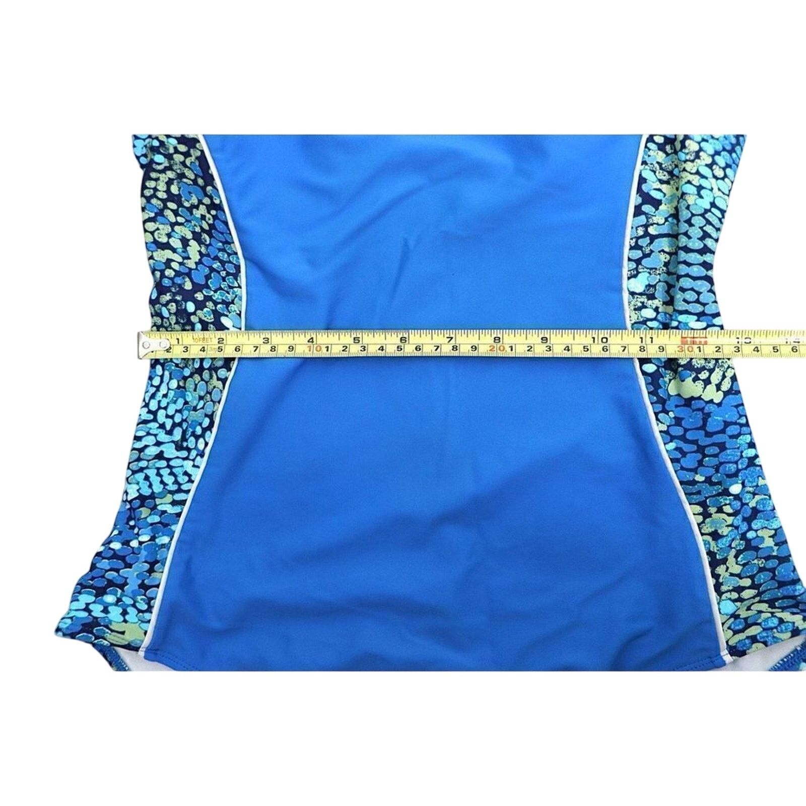 Catalina Catalina Racerback Blue 1pc Swimsuit MEDIUM Vacation Beach Size ONE SIZE - 6 Thumbnail